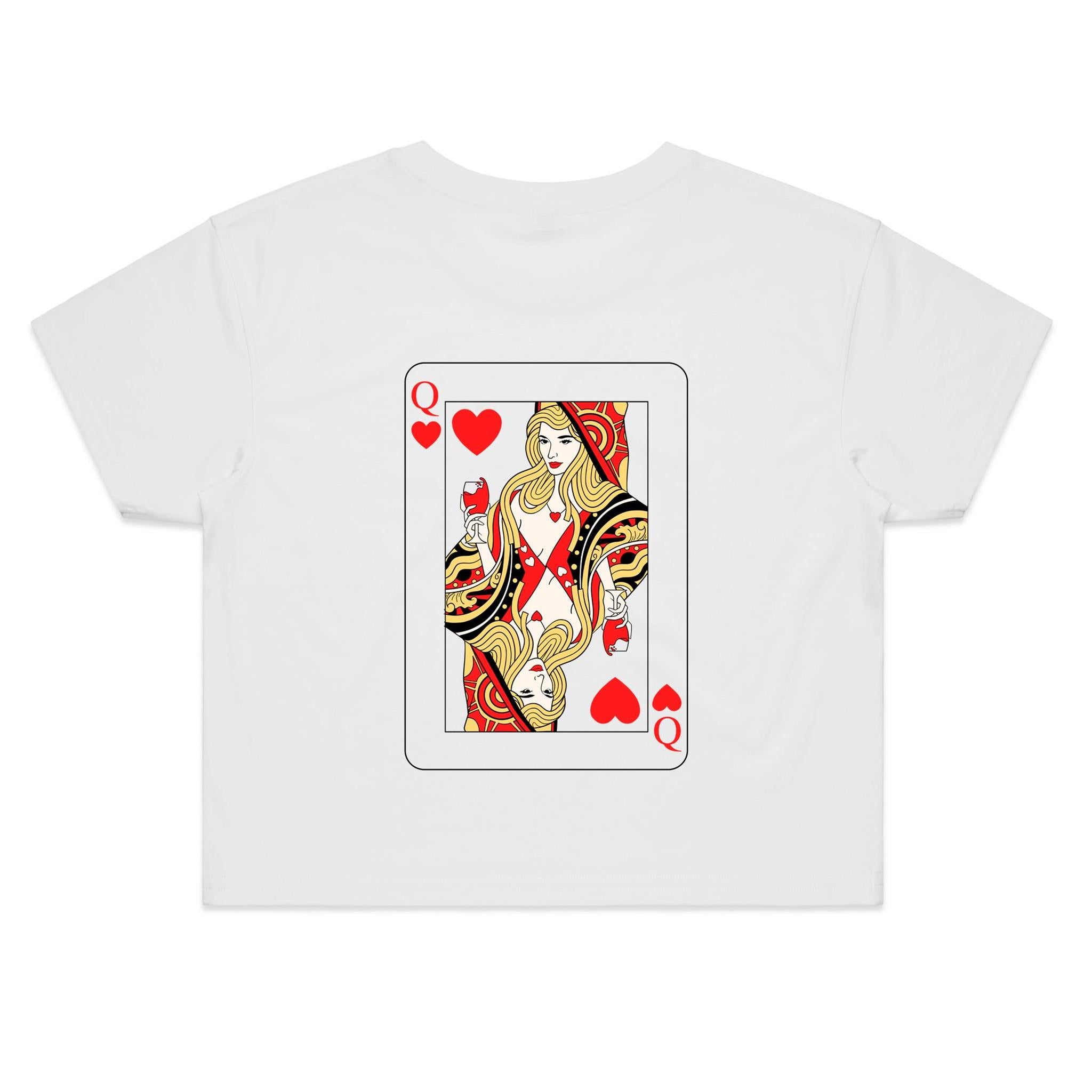 QUEEN OF HEARTS Crop Back Print