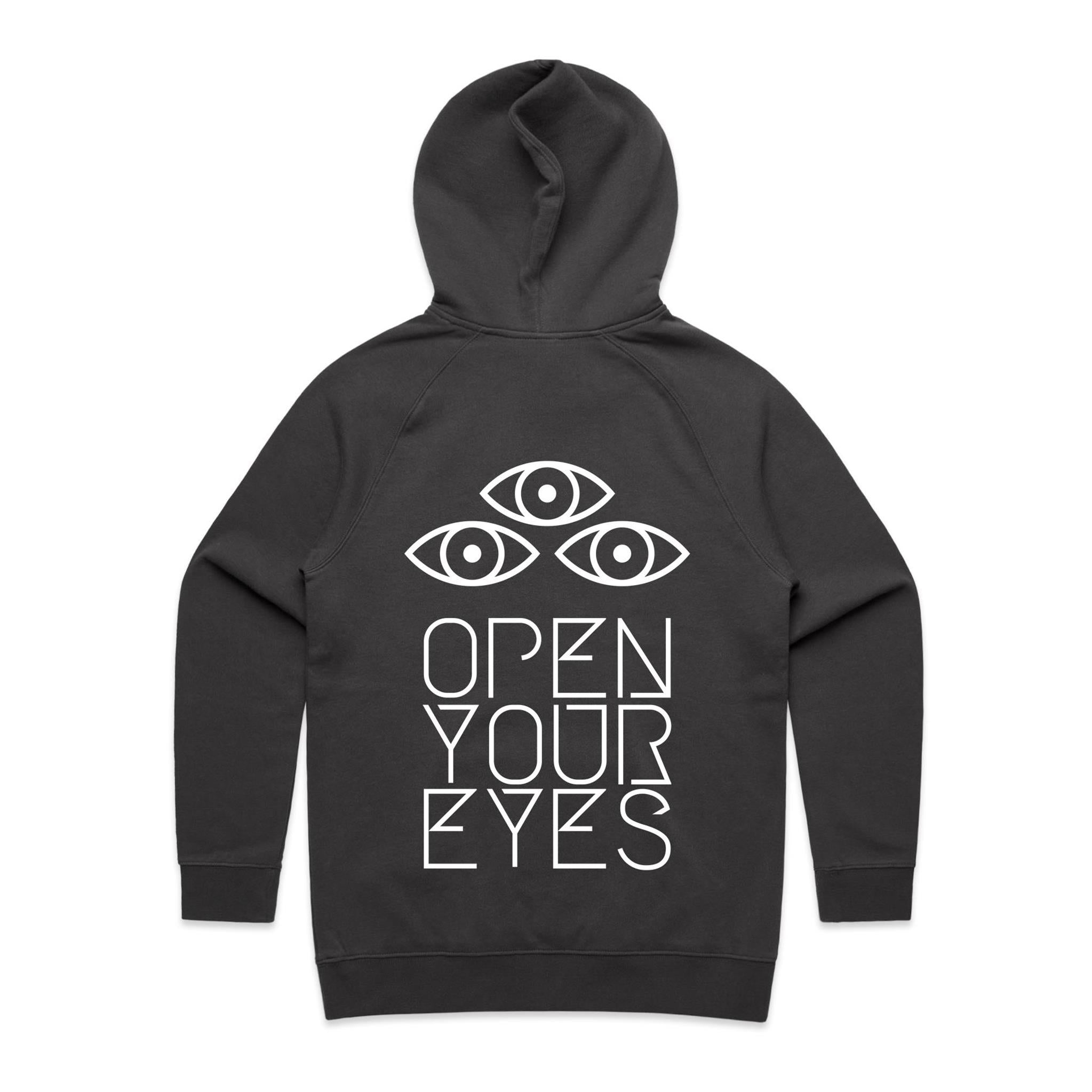 OPEN YOUR EYES Hoodie Back Print