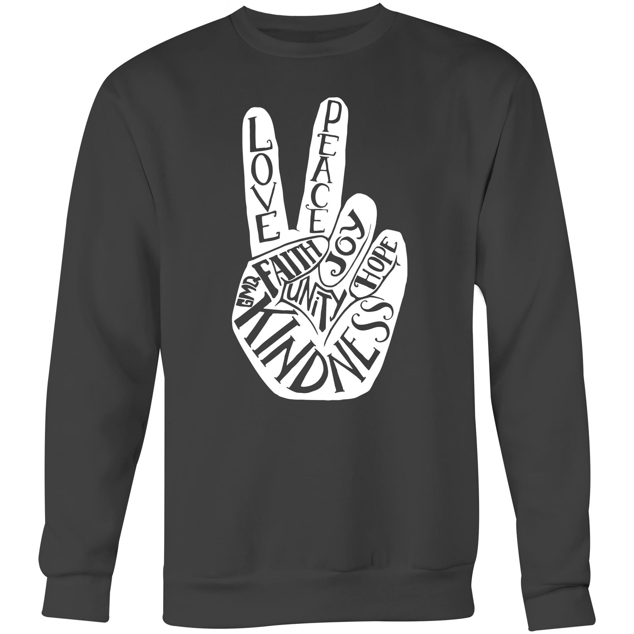 PEACE & LOVE Sweatshirt Front Print