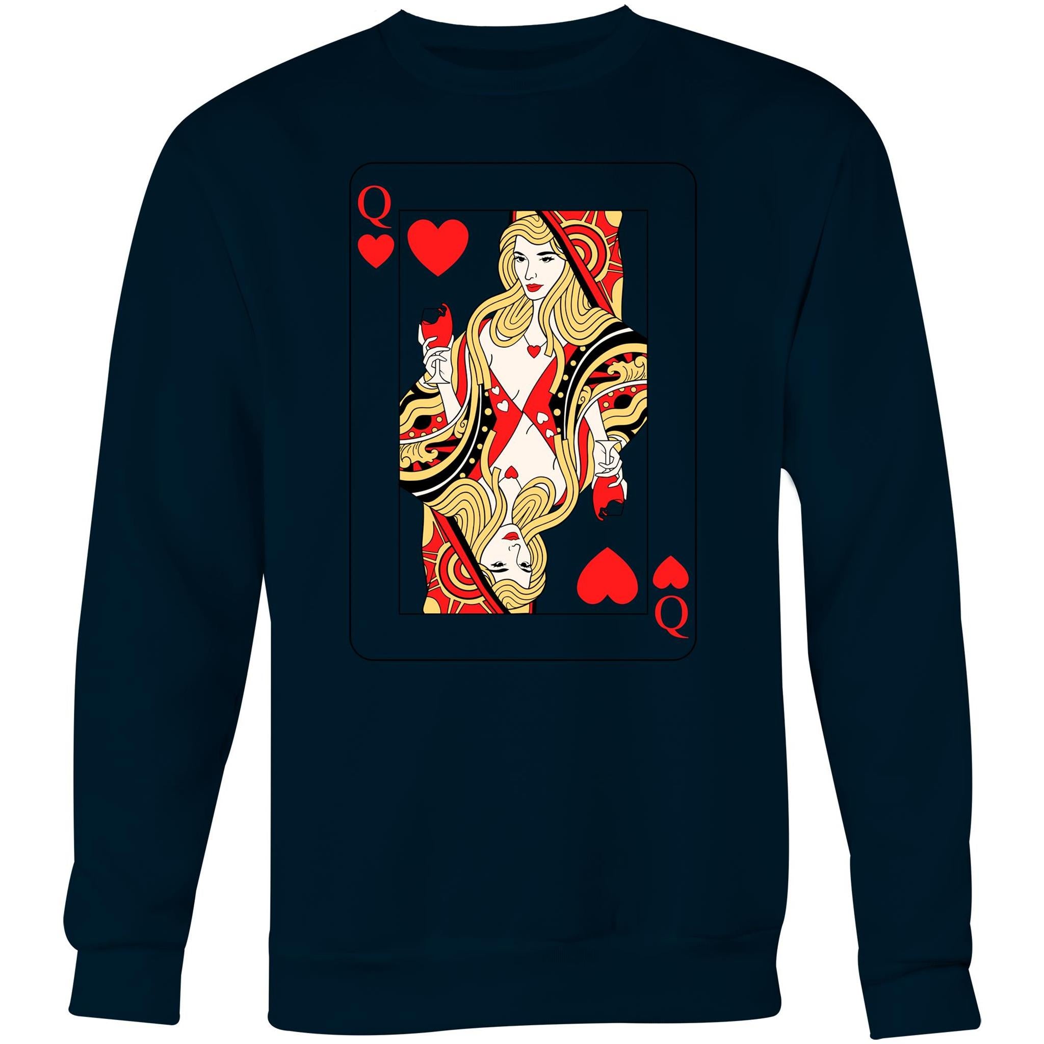 QUEEN OF HEARTS Sweatshirt Front Print