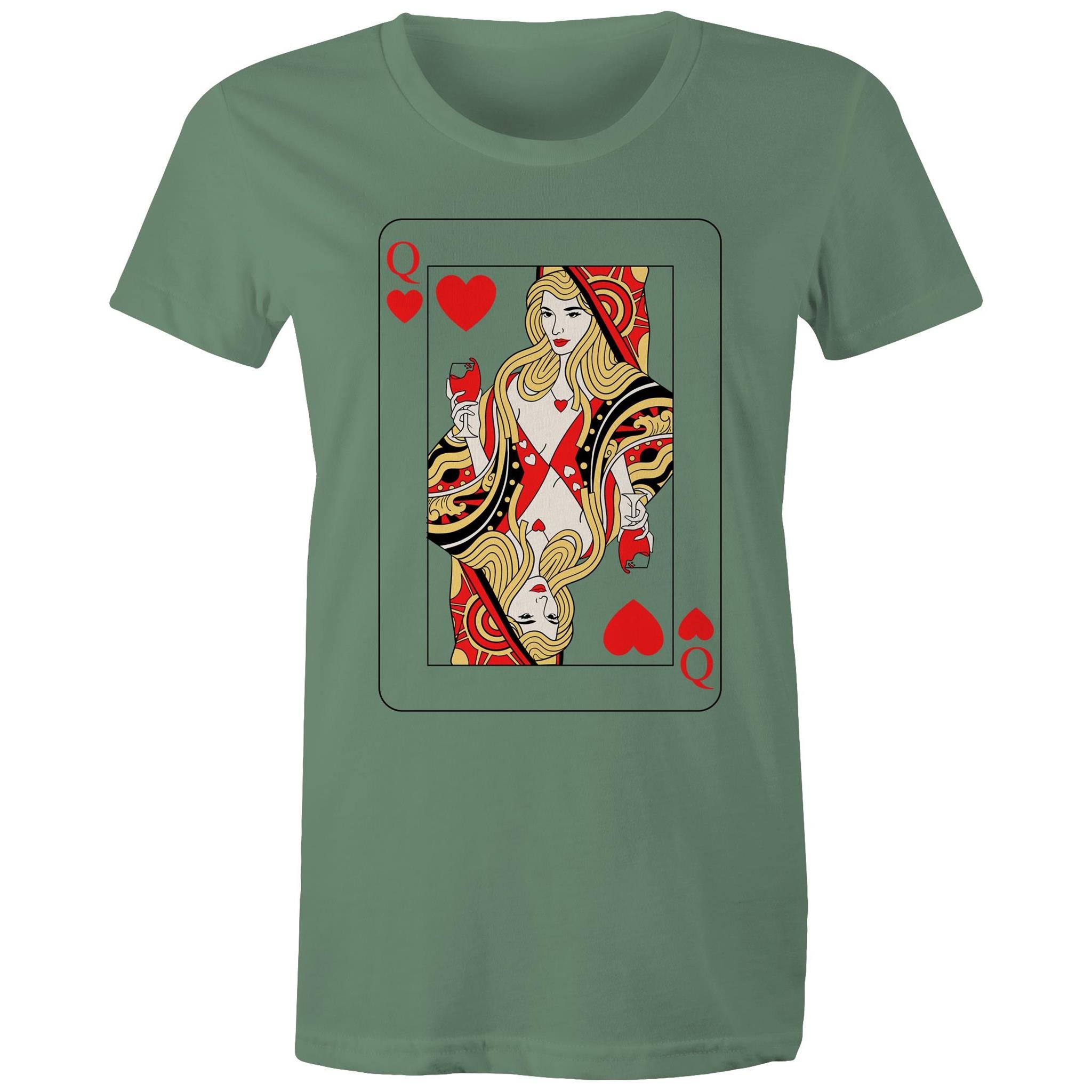 QUEEN OF HEARTS T-Shirt Front Print