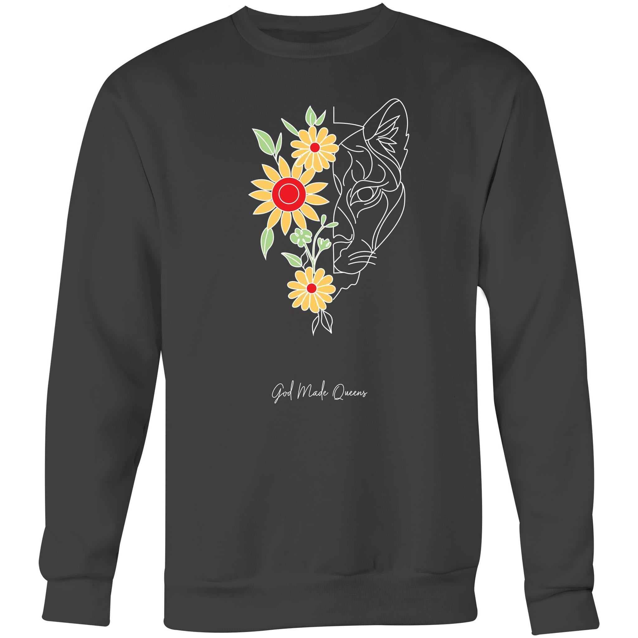 TIGER FLOWER Sweatshirt Front Print