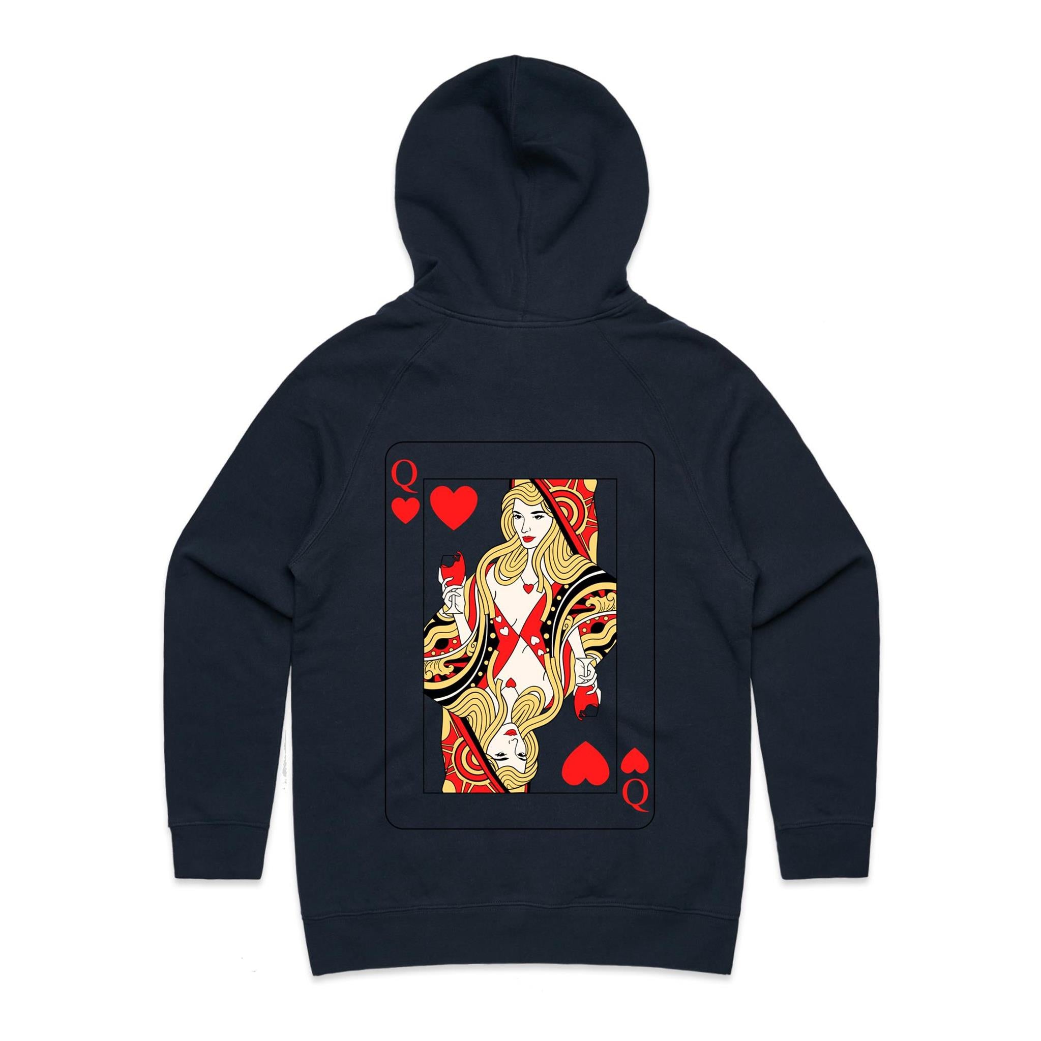 QUEEN OF HEARTS Hoodie Back Print