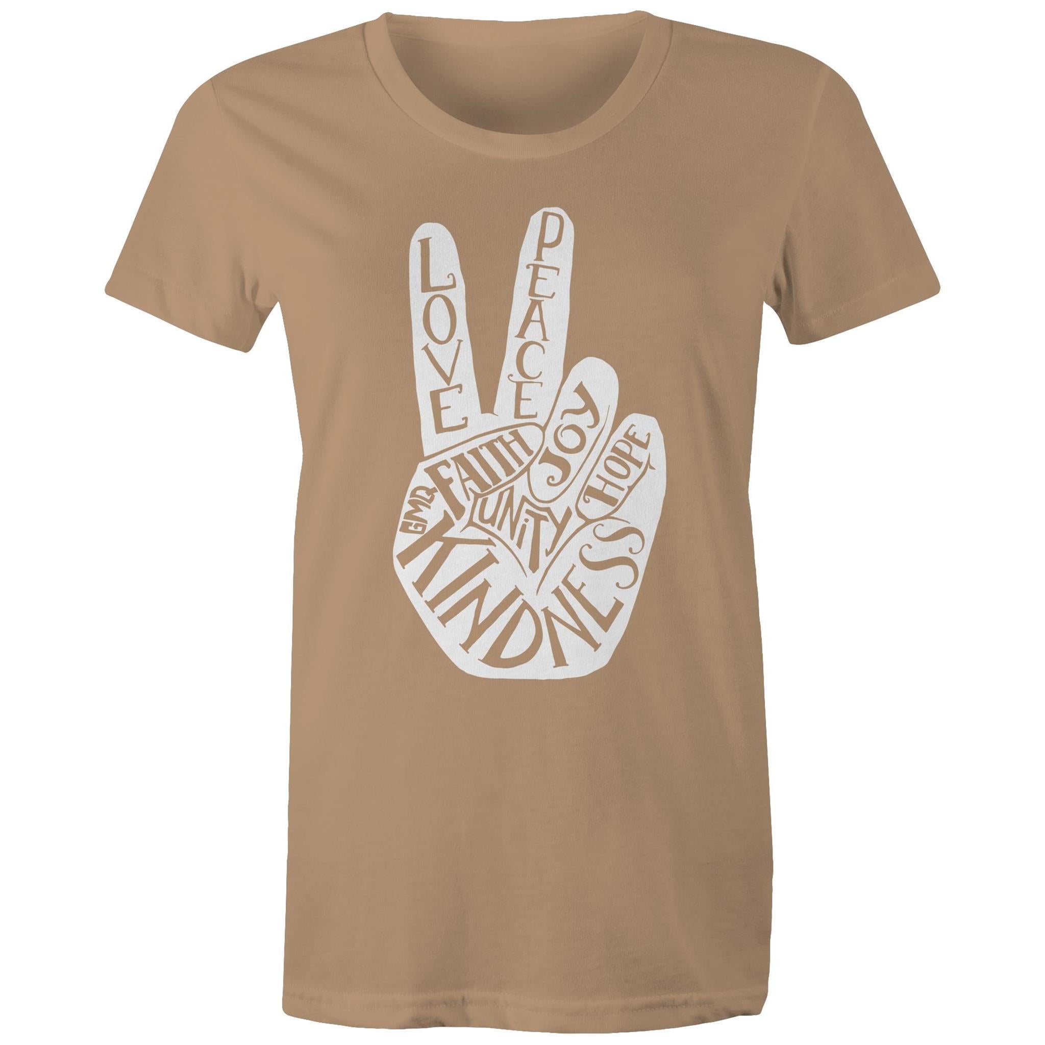 PEACE & LOVE T-Shirt Front Print