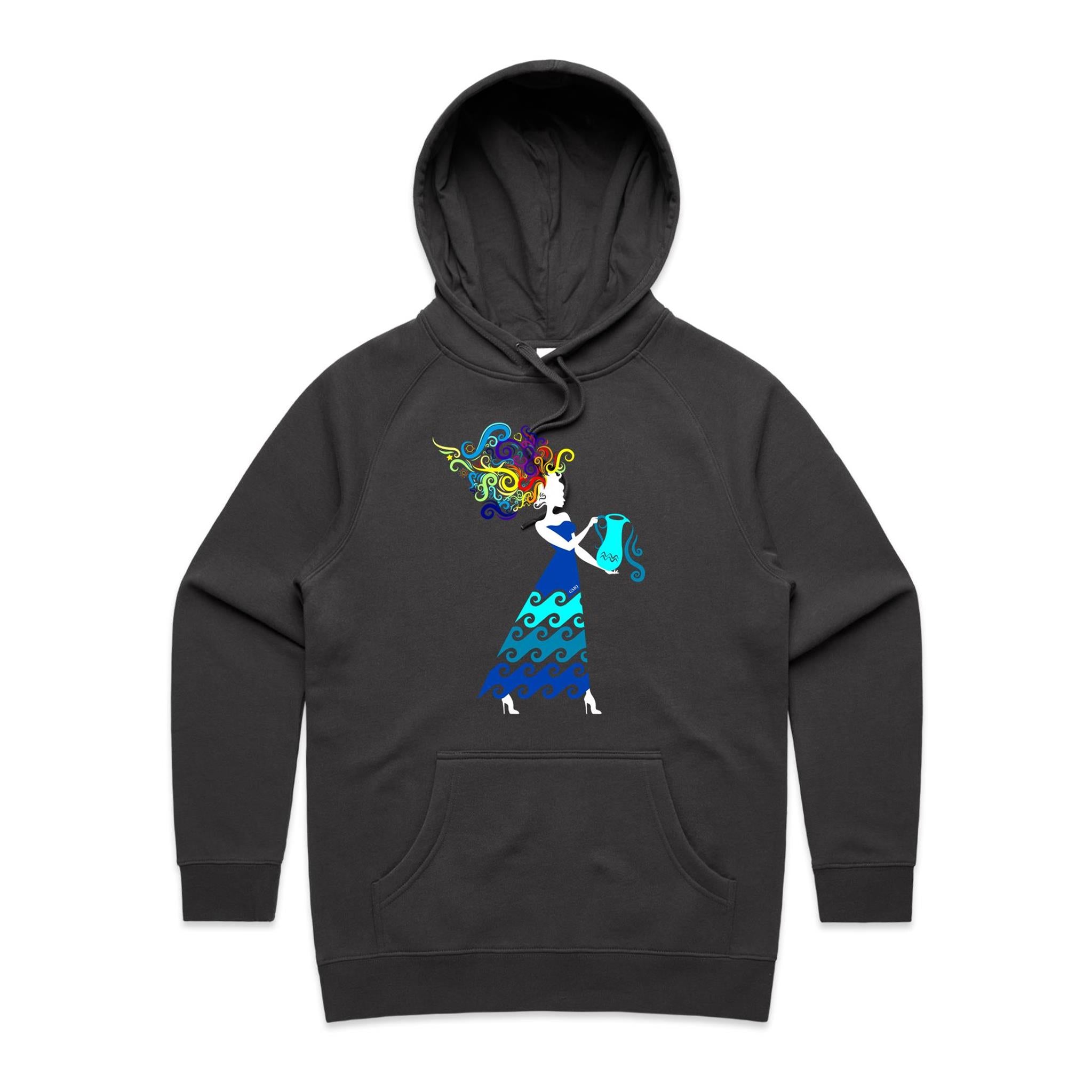 AQUARIUS Hoodie Front Print