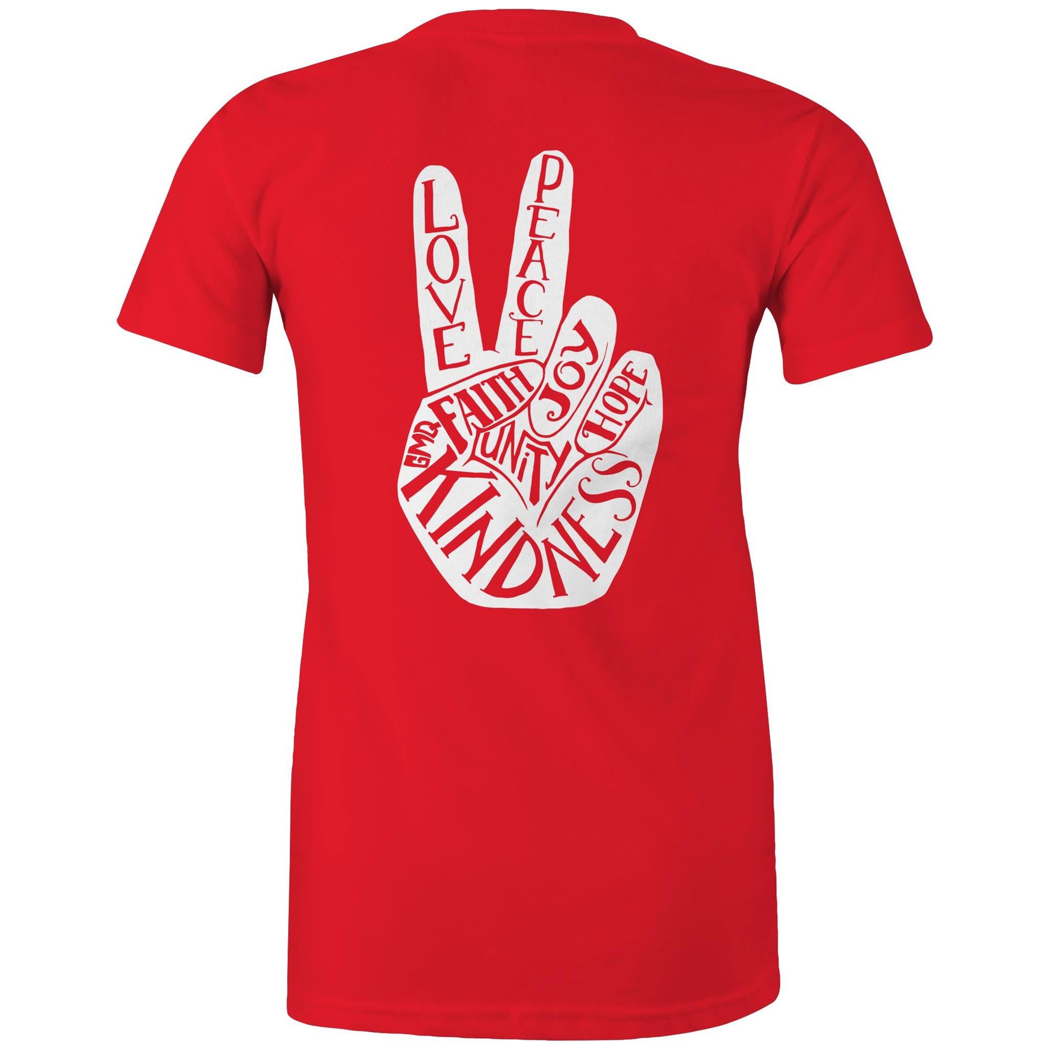 PEACE & LOVE T-Shirt Back Print