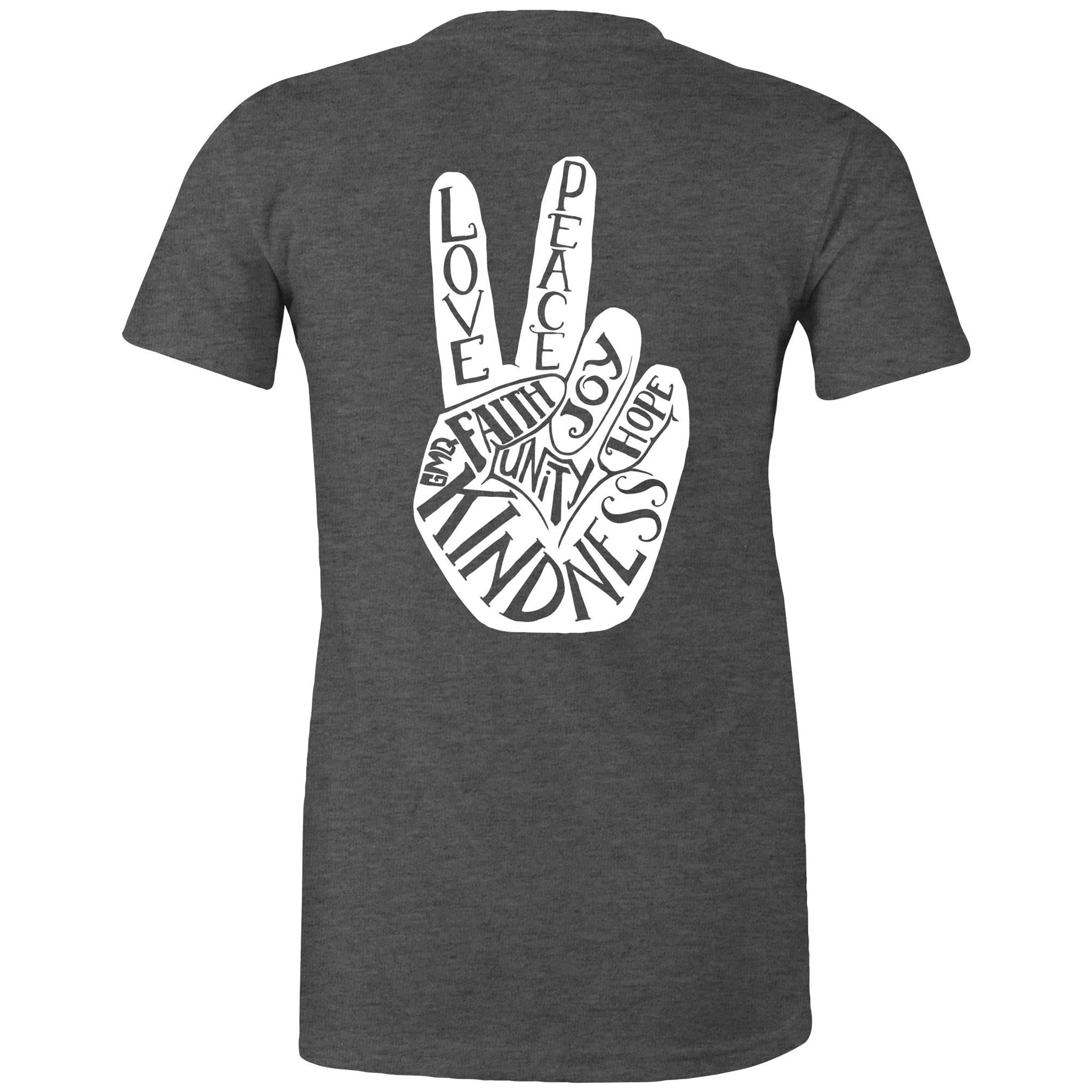 PEACE & LOVE T-Shirt Back Print