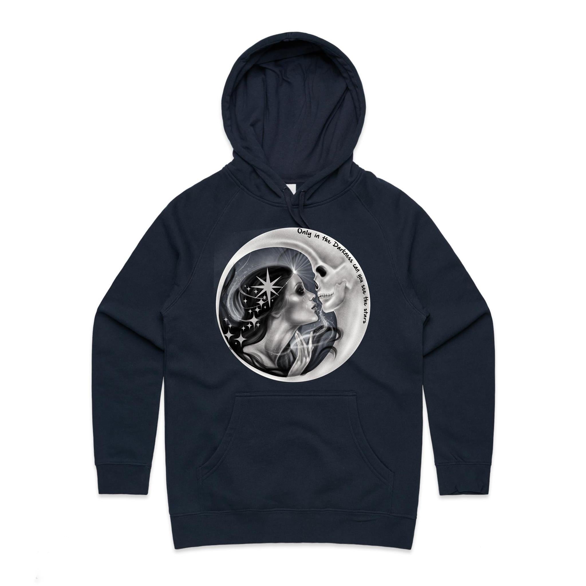 DARK MOON Hoodie Front Print