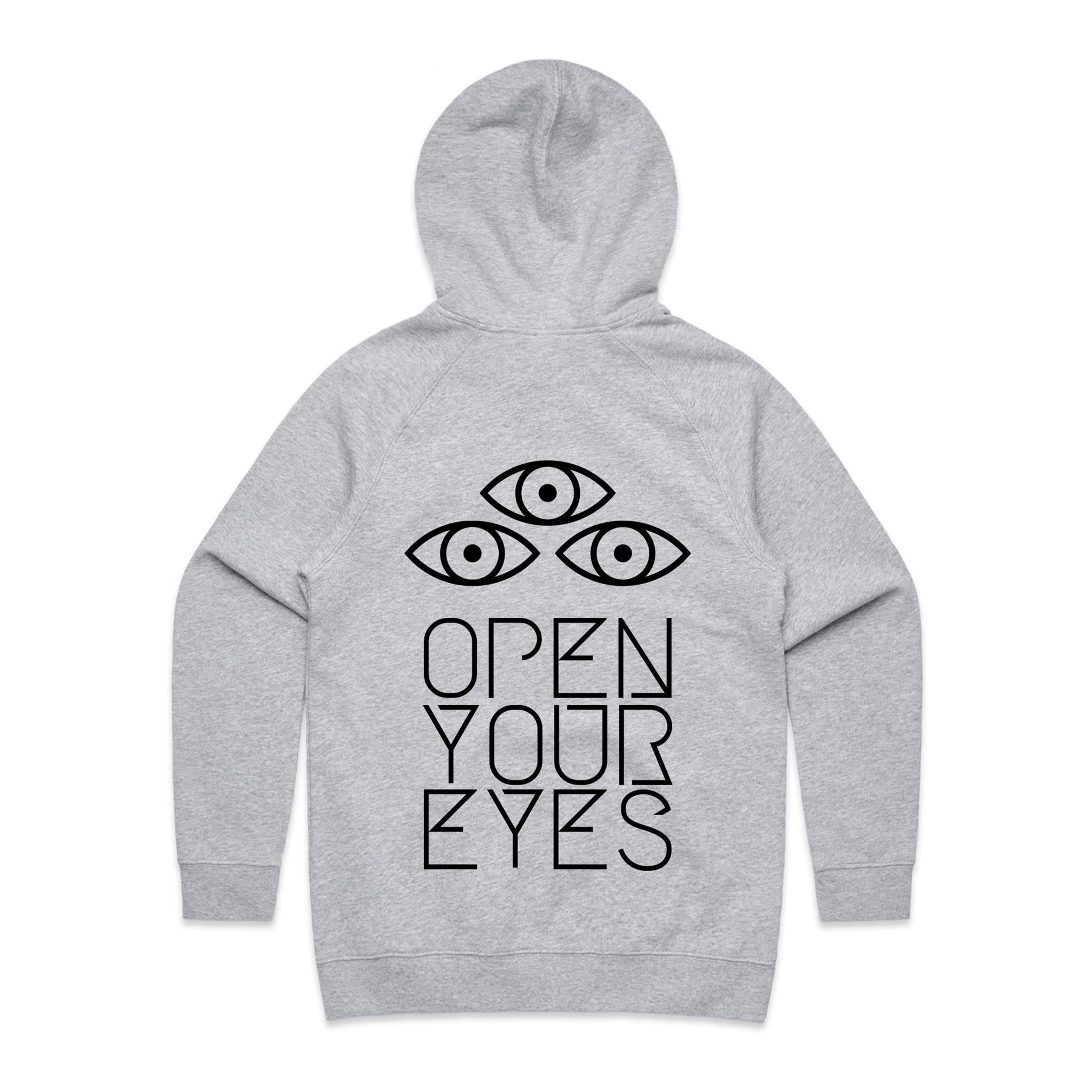 OPEN YOUR EYES Hoodie Back Print