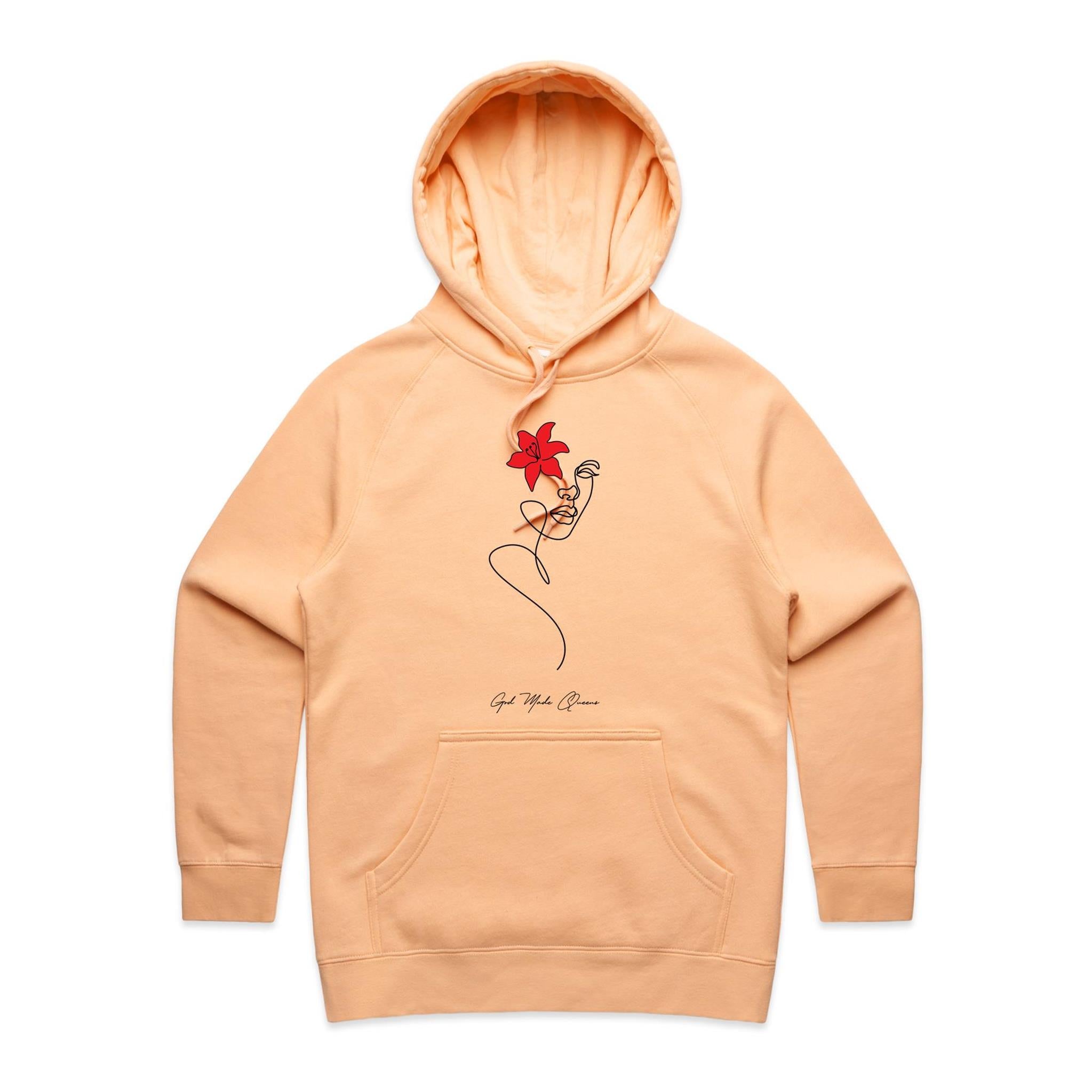 RED FLOWER Hoodie Front Print