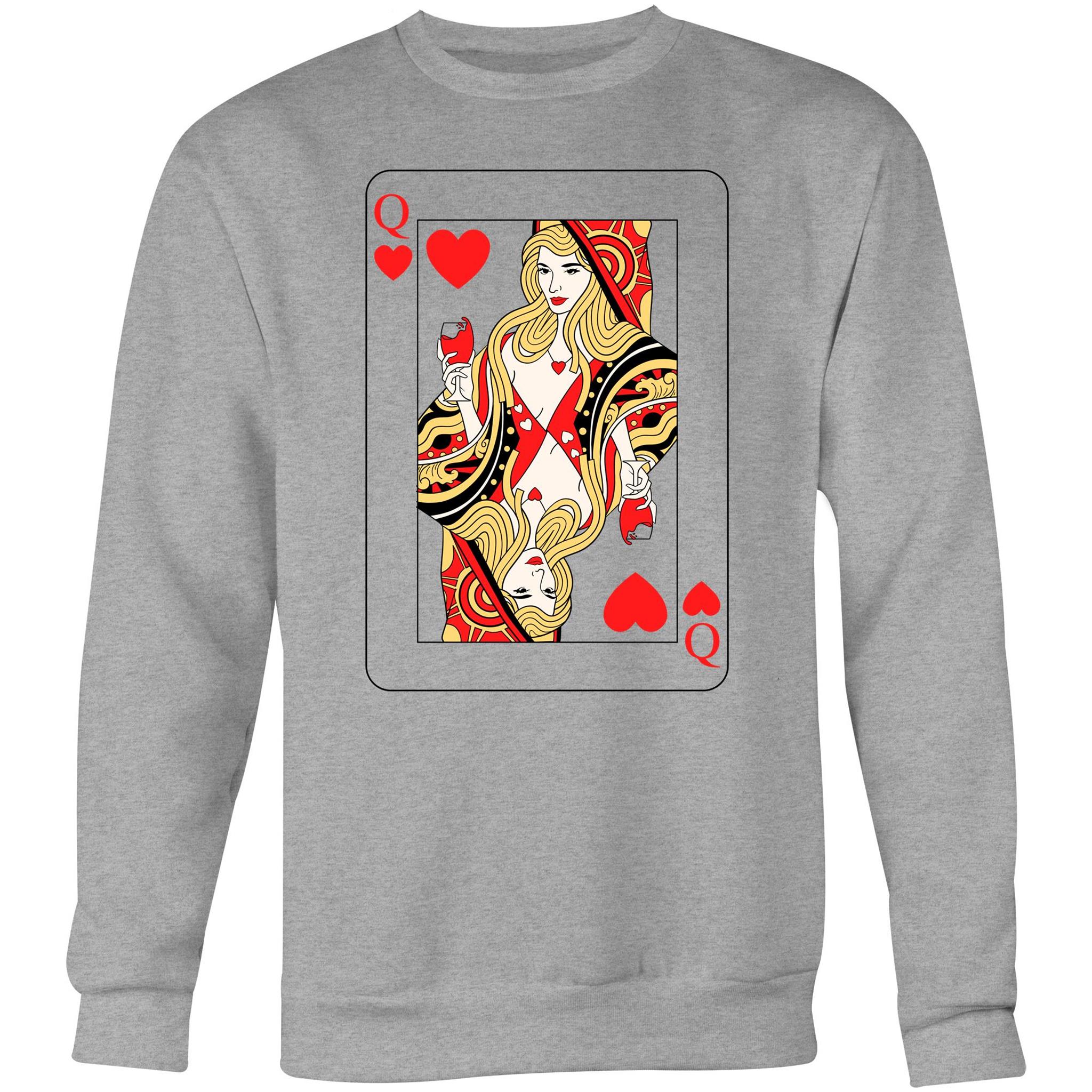 QUEEN OF HEARTS Sweatshirt Front Print