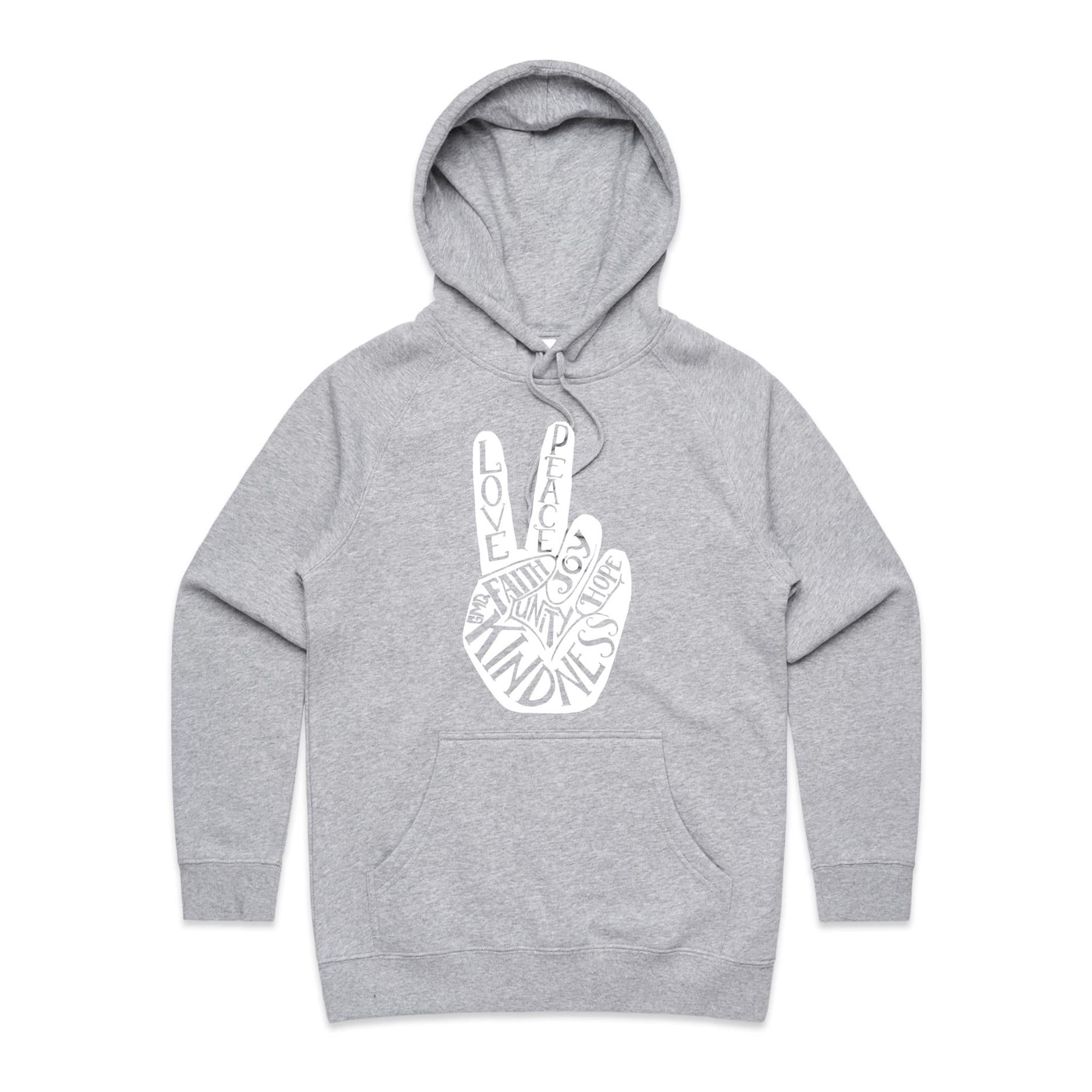 PEACE & LOVE Hoodie Front Print