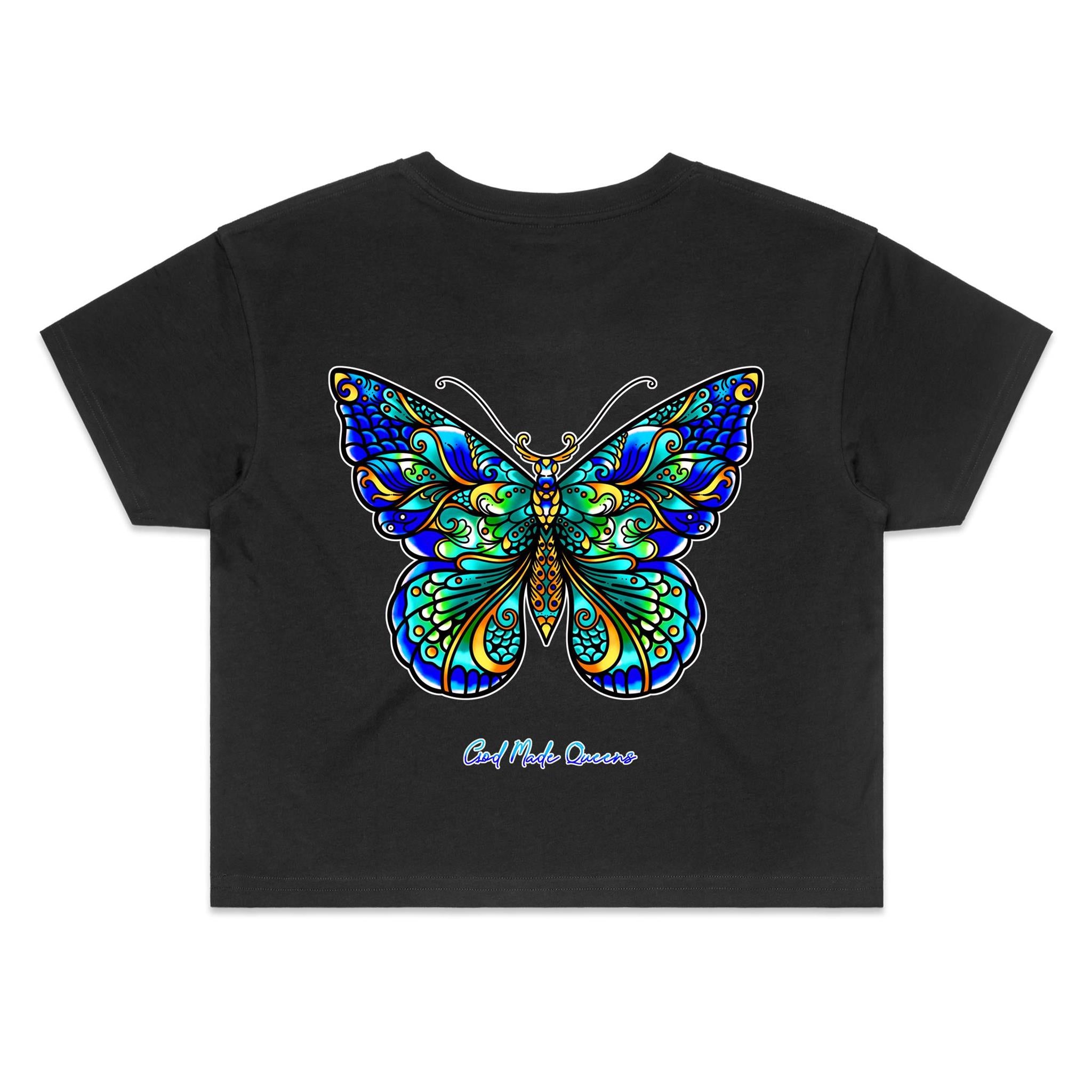 BUTTERFLY Crop Back Print