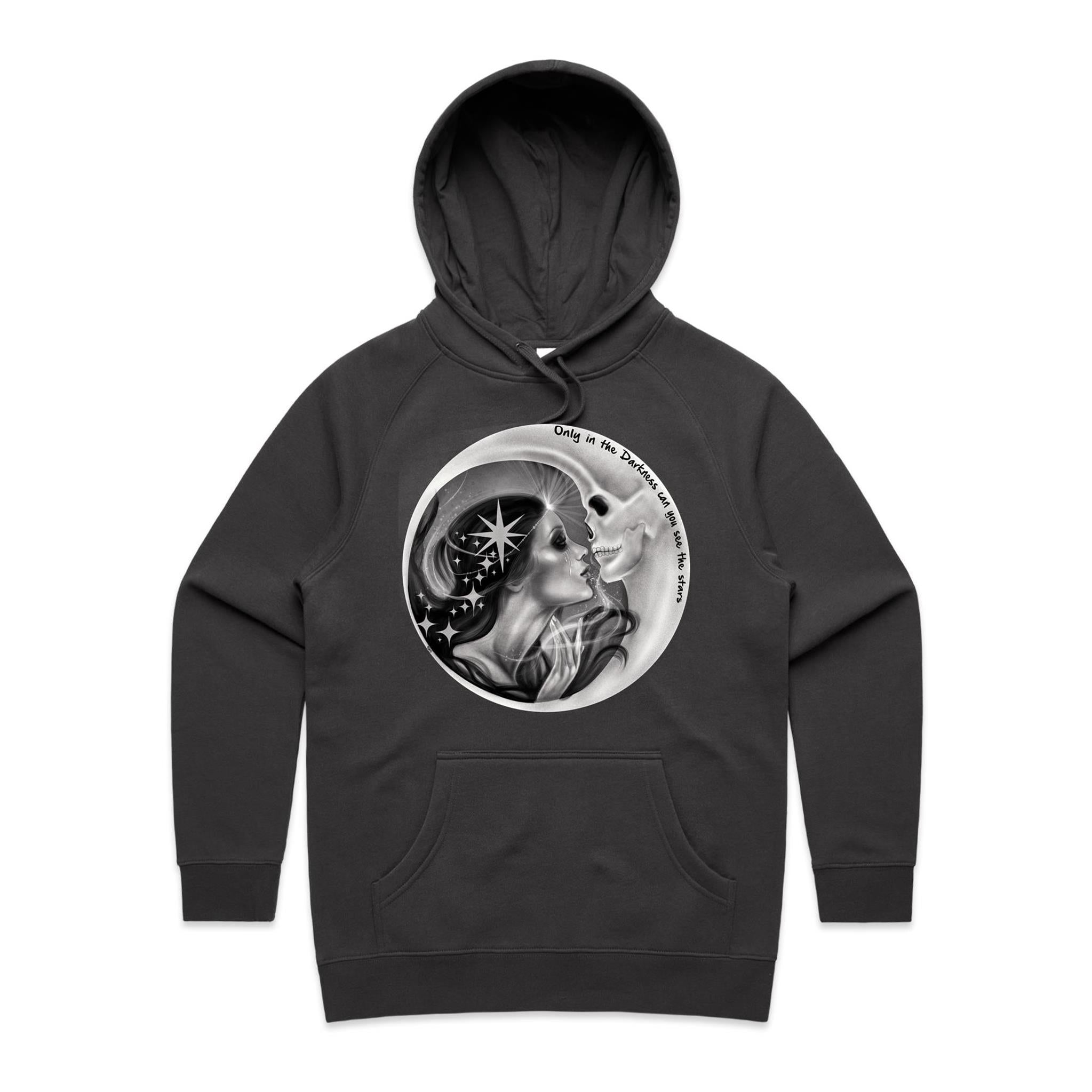 DARK MOON Hoodie Front Print