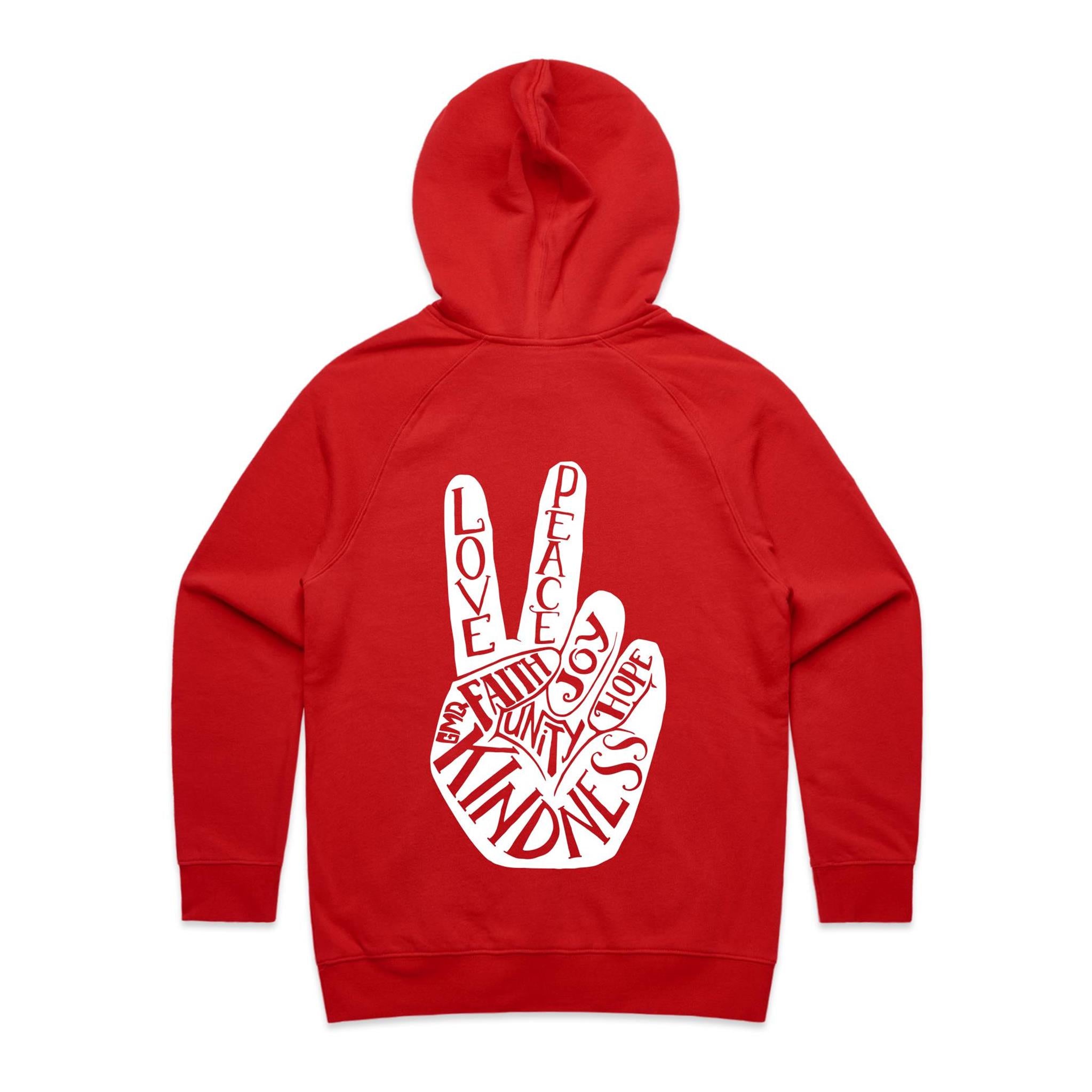 PEACE & LOVE Hoodie Back Print