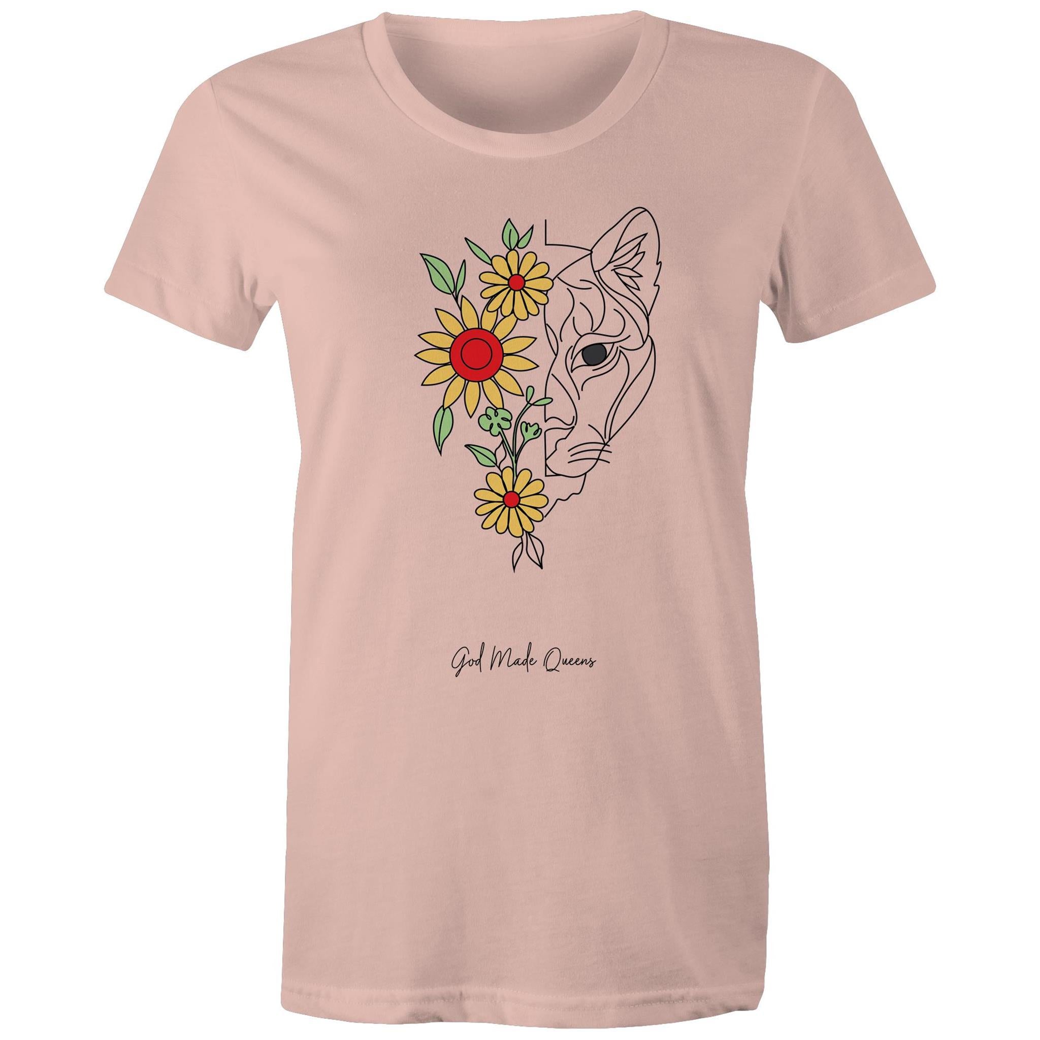 TIGER FLOWER T-Shirt Front Print