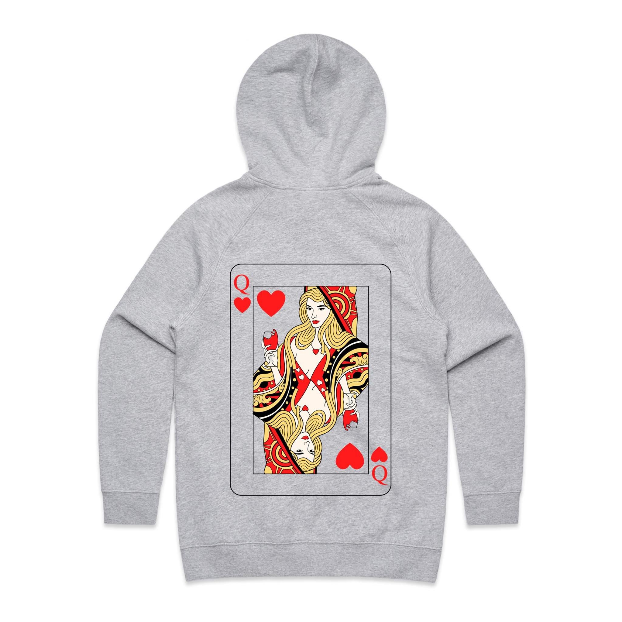 QUEEN OF HEARTS Hoodie Back Print