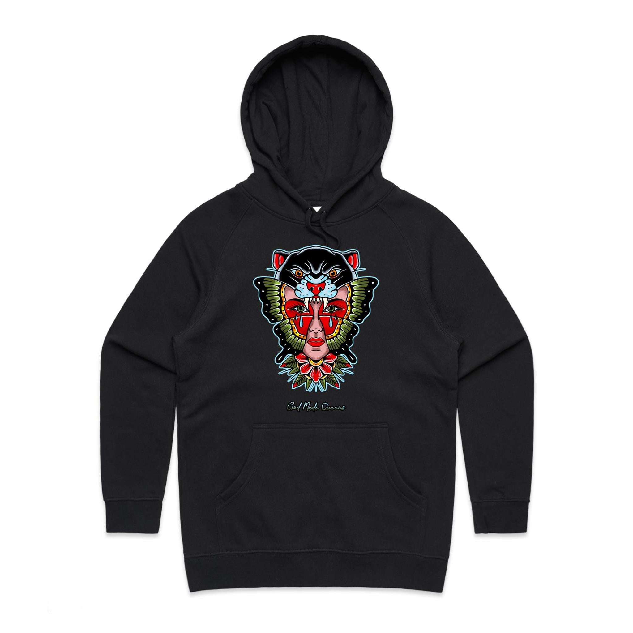 PANTHER GIRL Hoodie Front Print