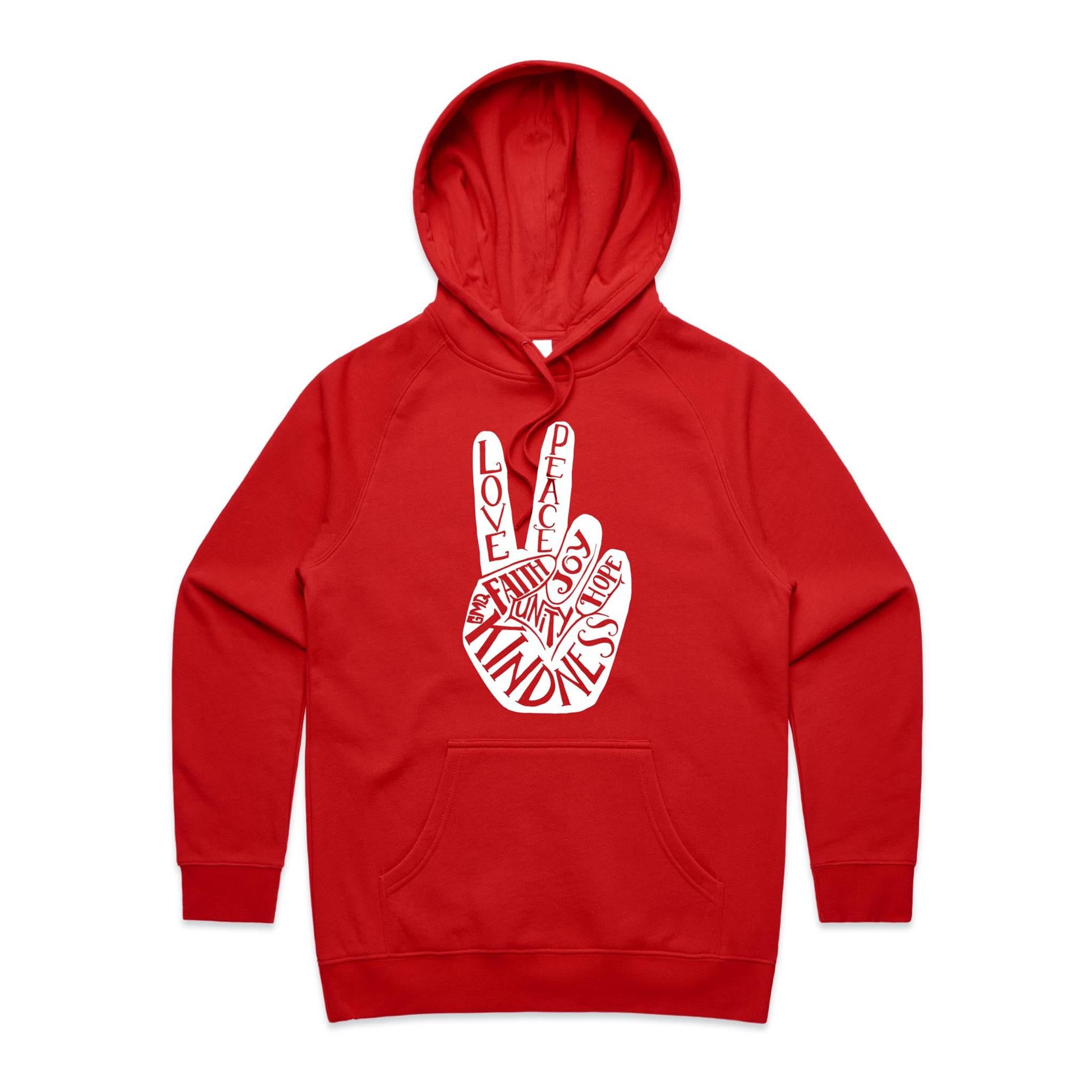 PEACE & LOVE Hoodie Front Print