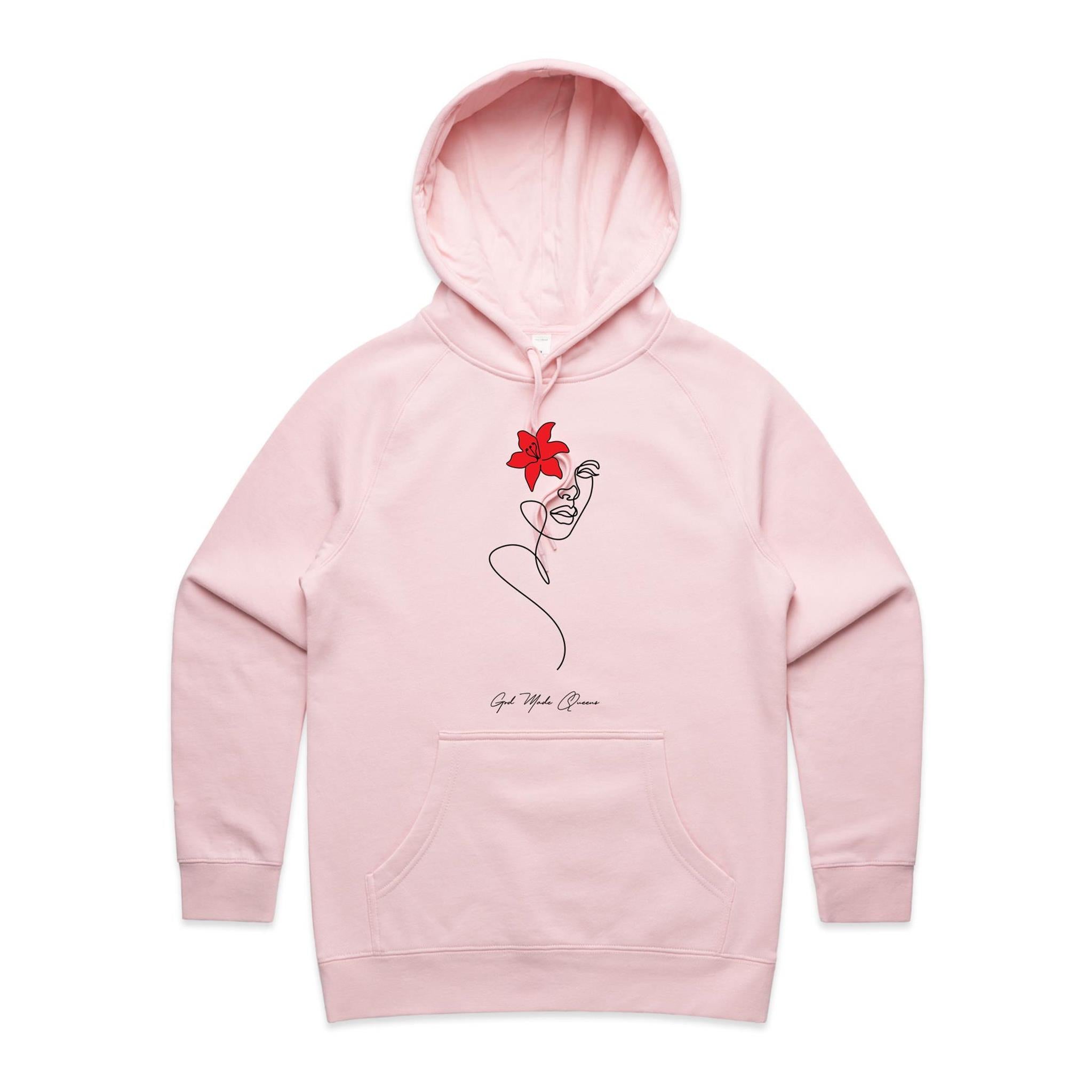 RED FLOWER Hoodie Front Print