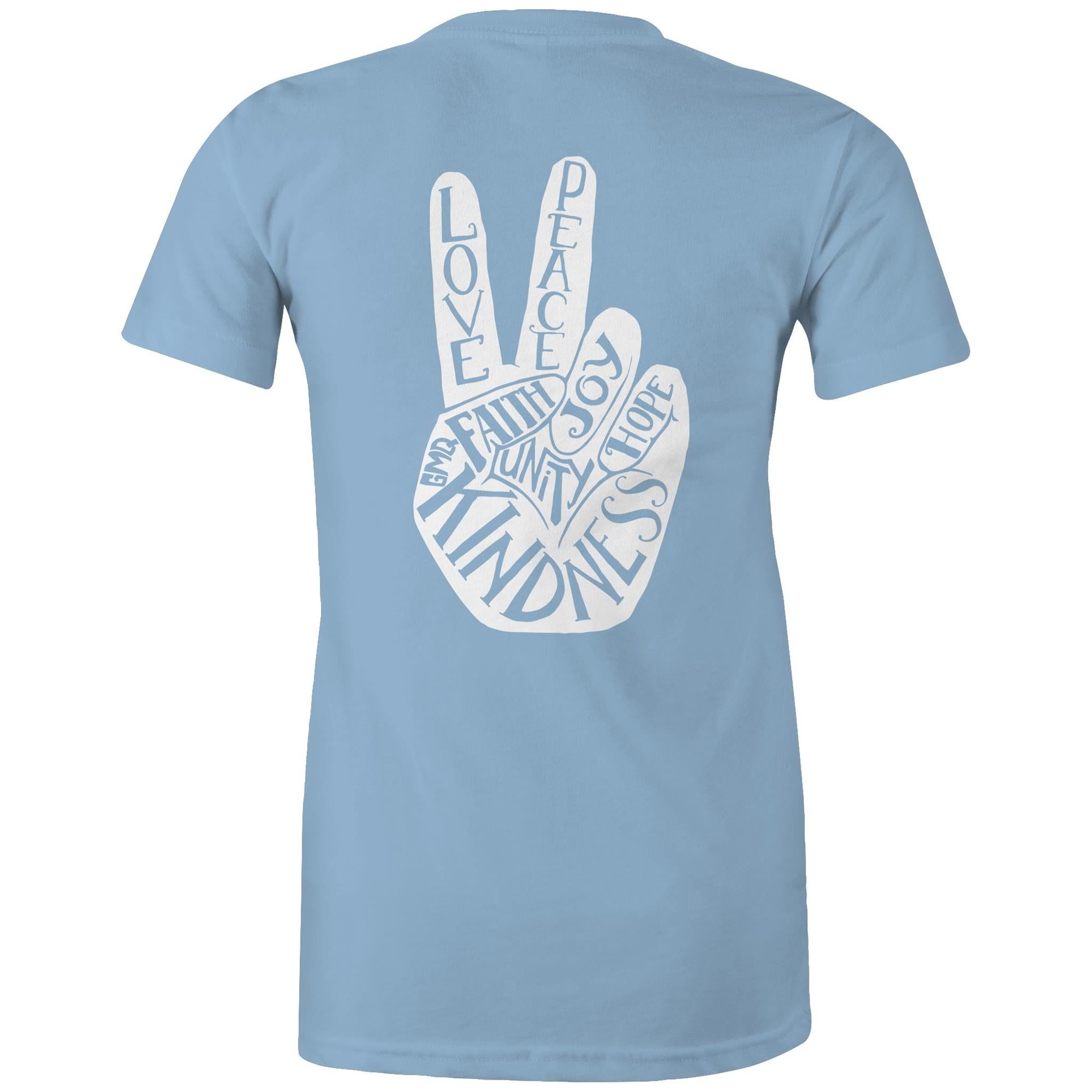 PEACE & LOVE T-Shirt Back Print