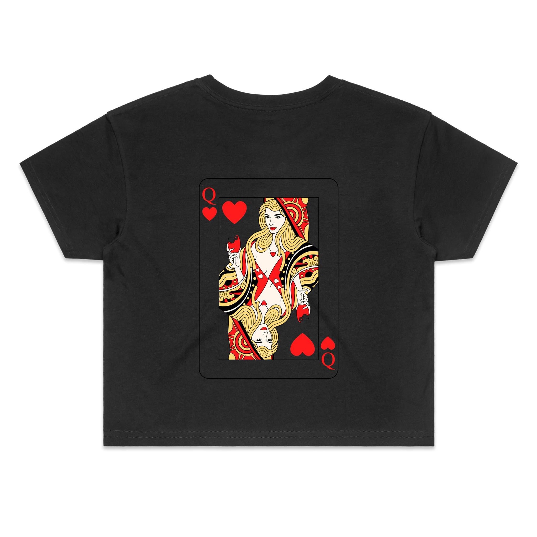 QUEEN OF HEARTS Crop Back Print