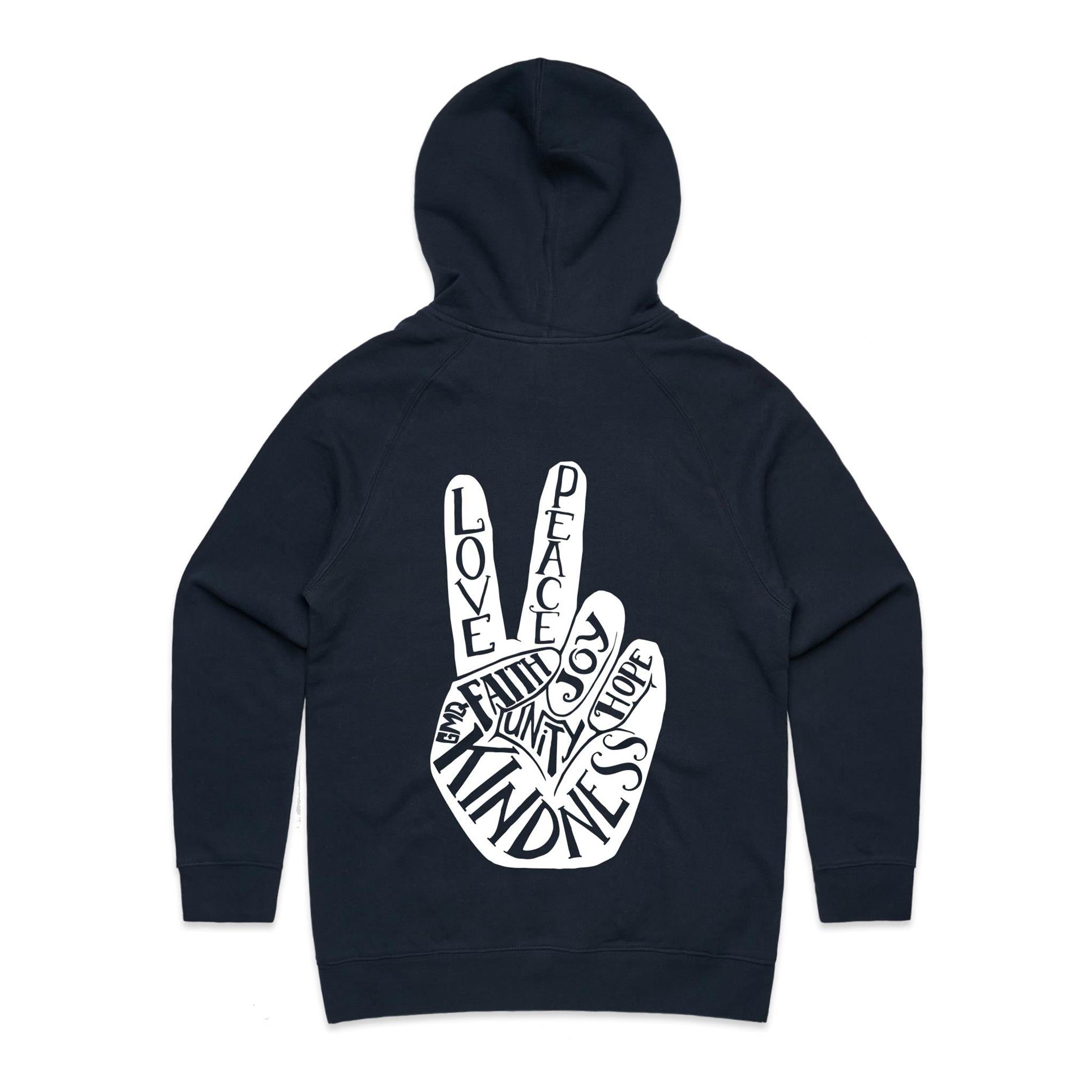 PEACE & LOVE Hoodie Back Print