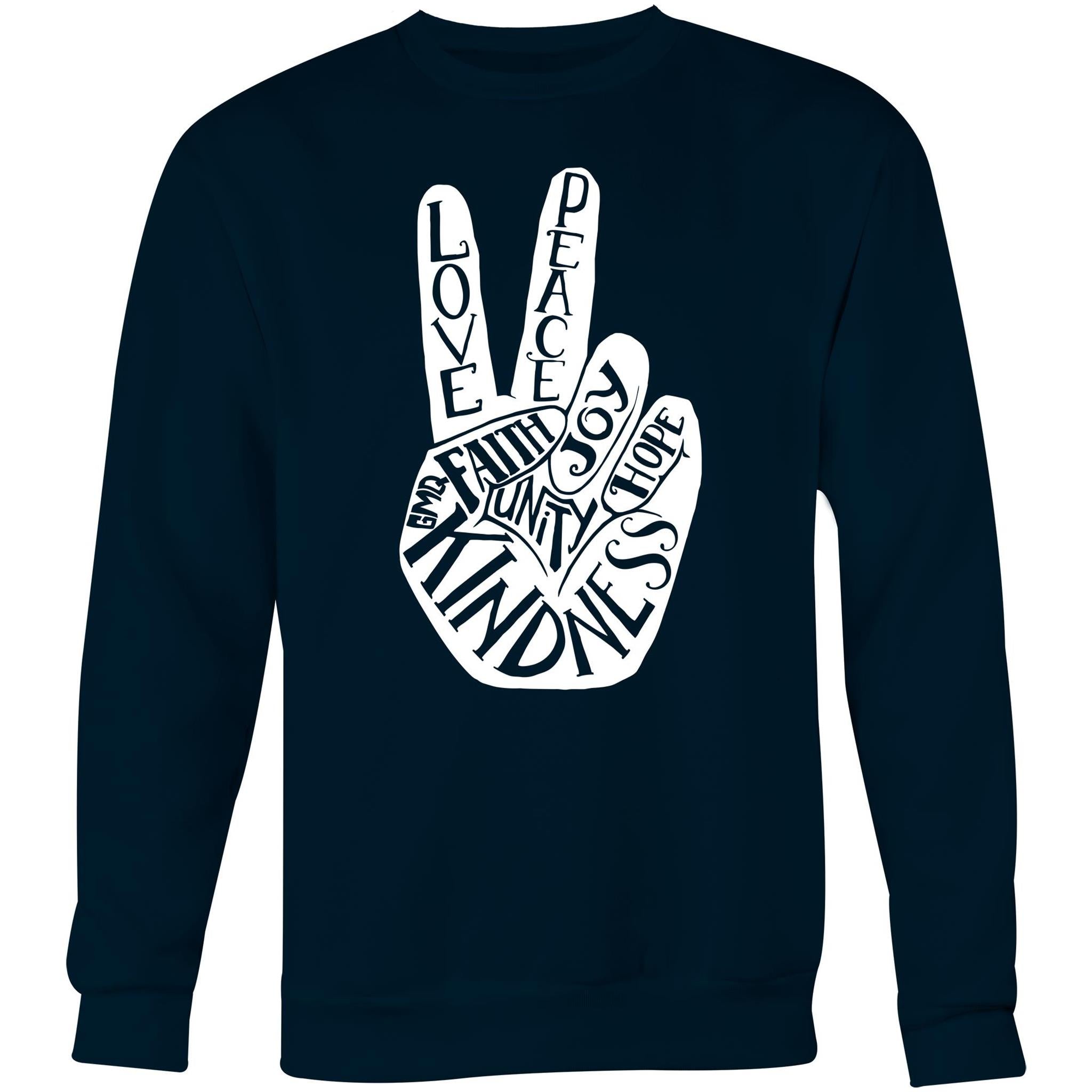 PEACE & LOVE Sweatshirt Front Print