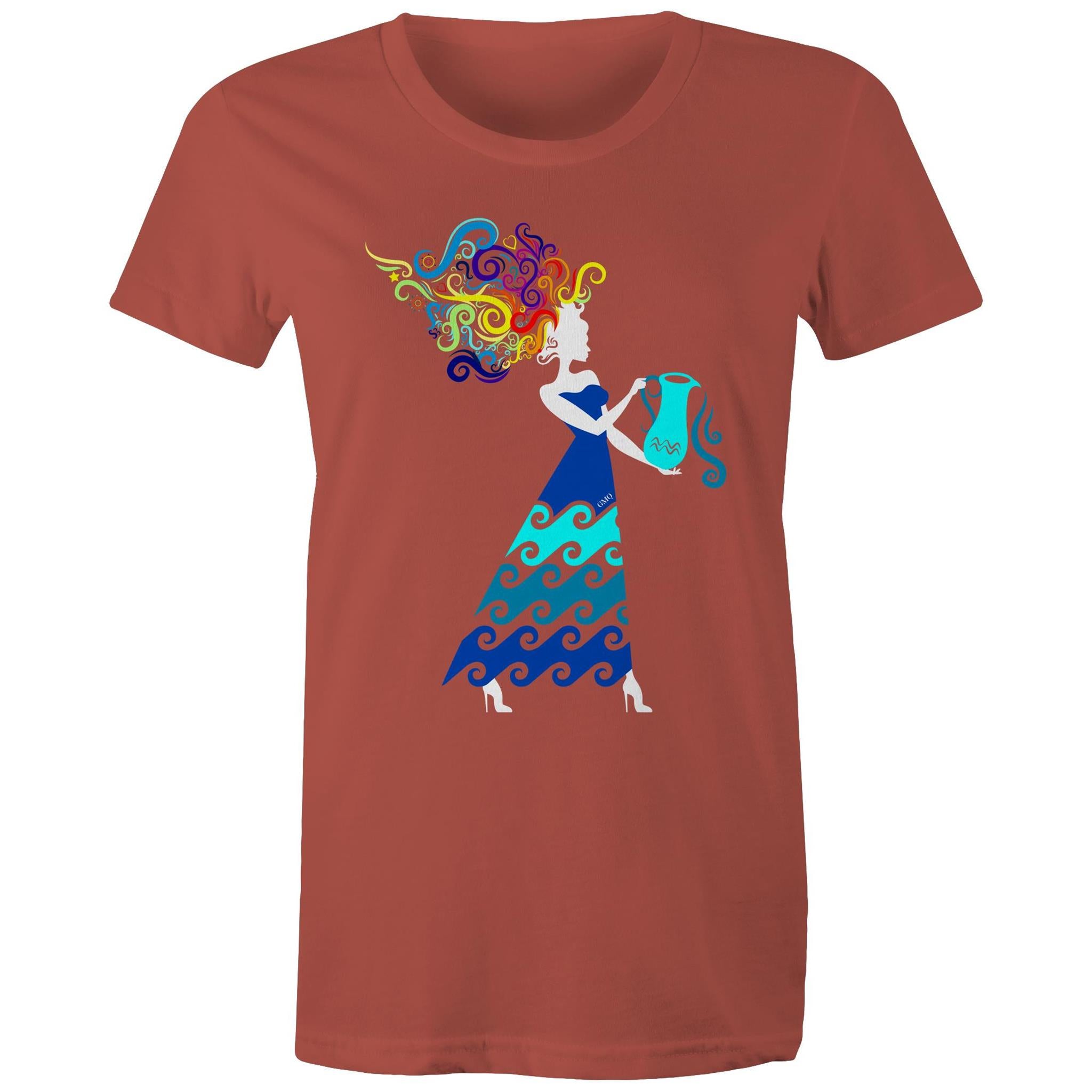 AQUARIUS T-Shirt Front Print