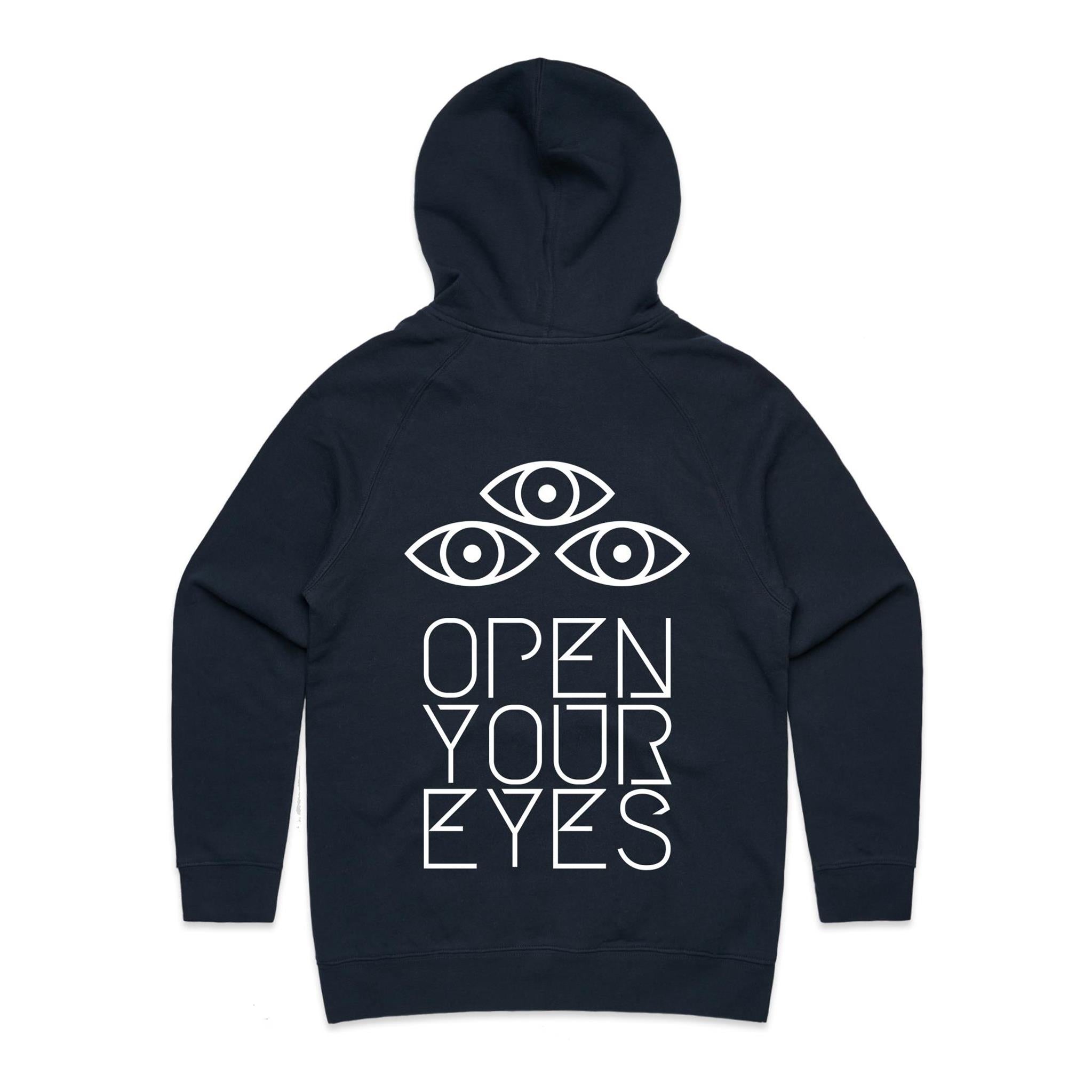 OPEN YOUR EYES Hoodie Back Print