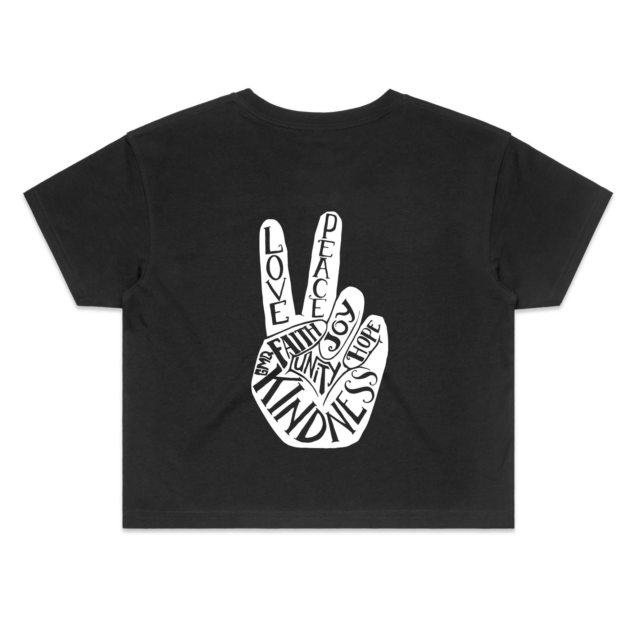 PEACE & LOVE Crop Back Print