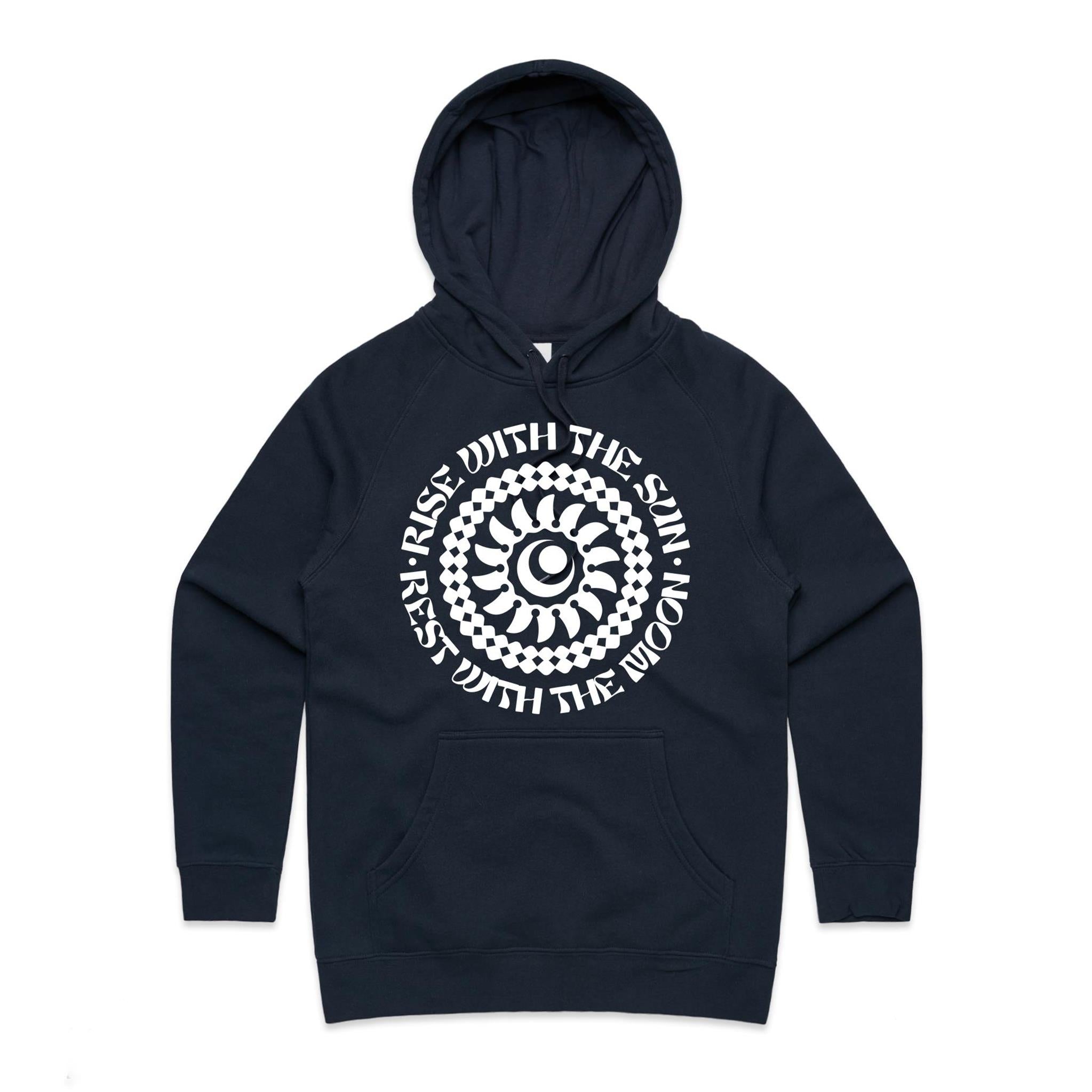 RISE WITH THE SUN Hoodie Front Print