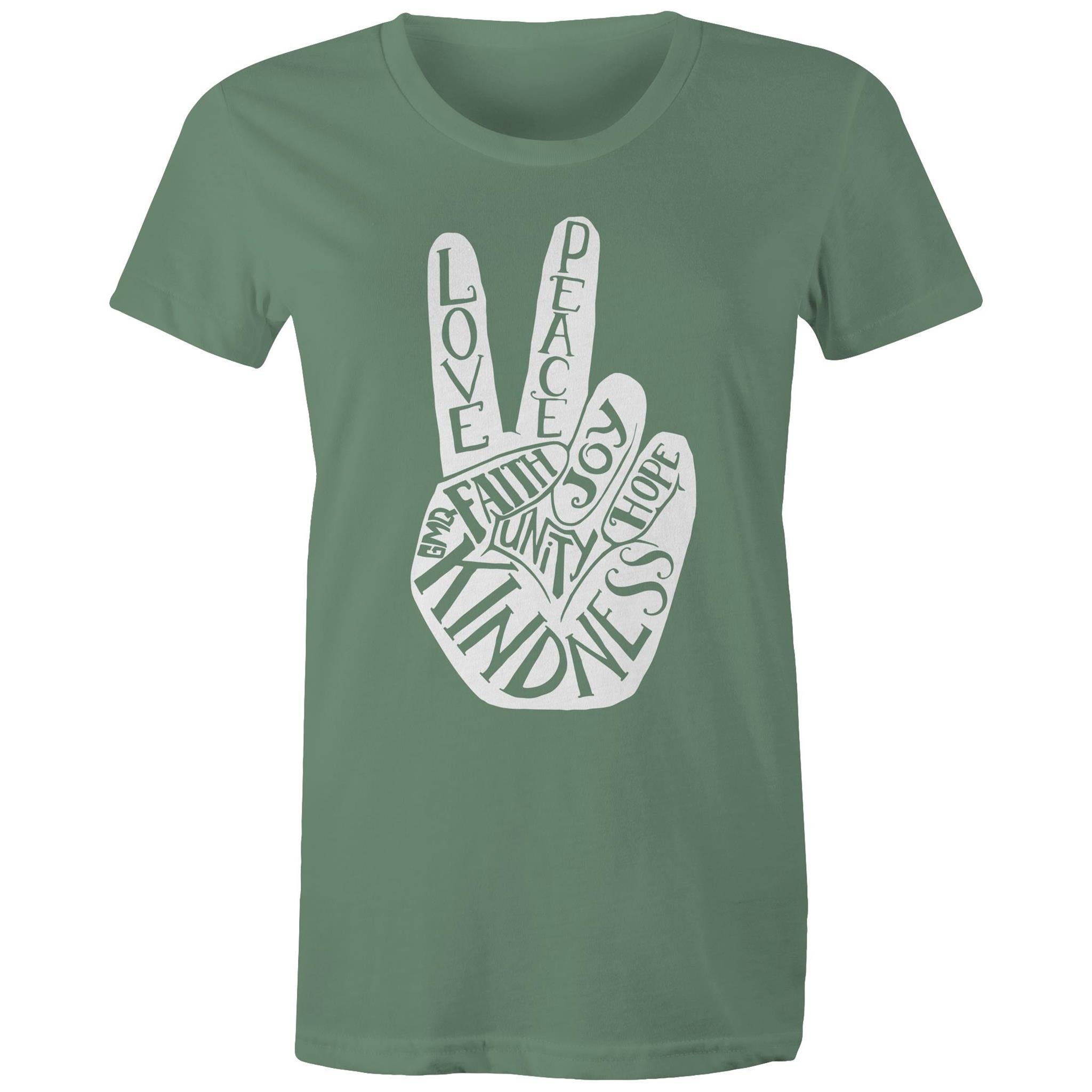 PEACE & LOVE T-Shirt Front Print