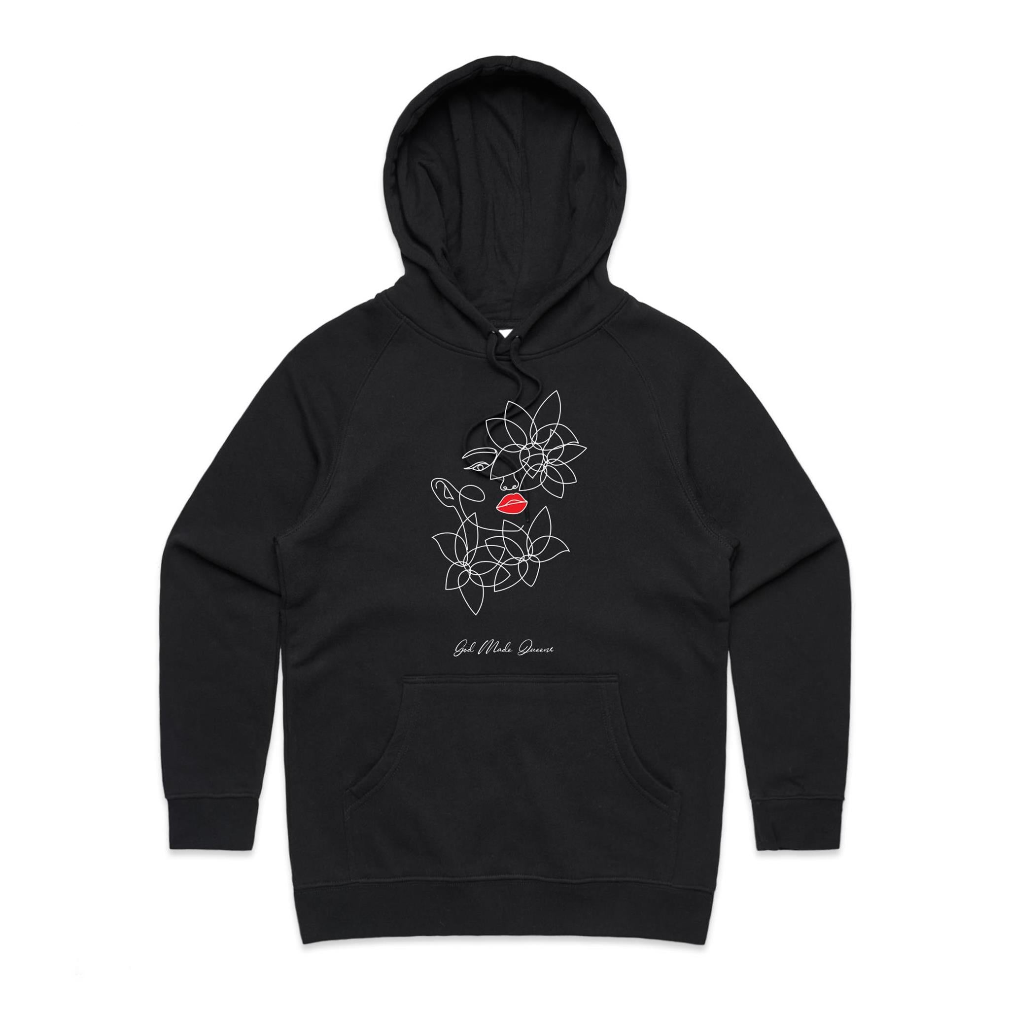 RED KISS Hoodie Front Print