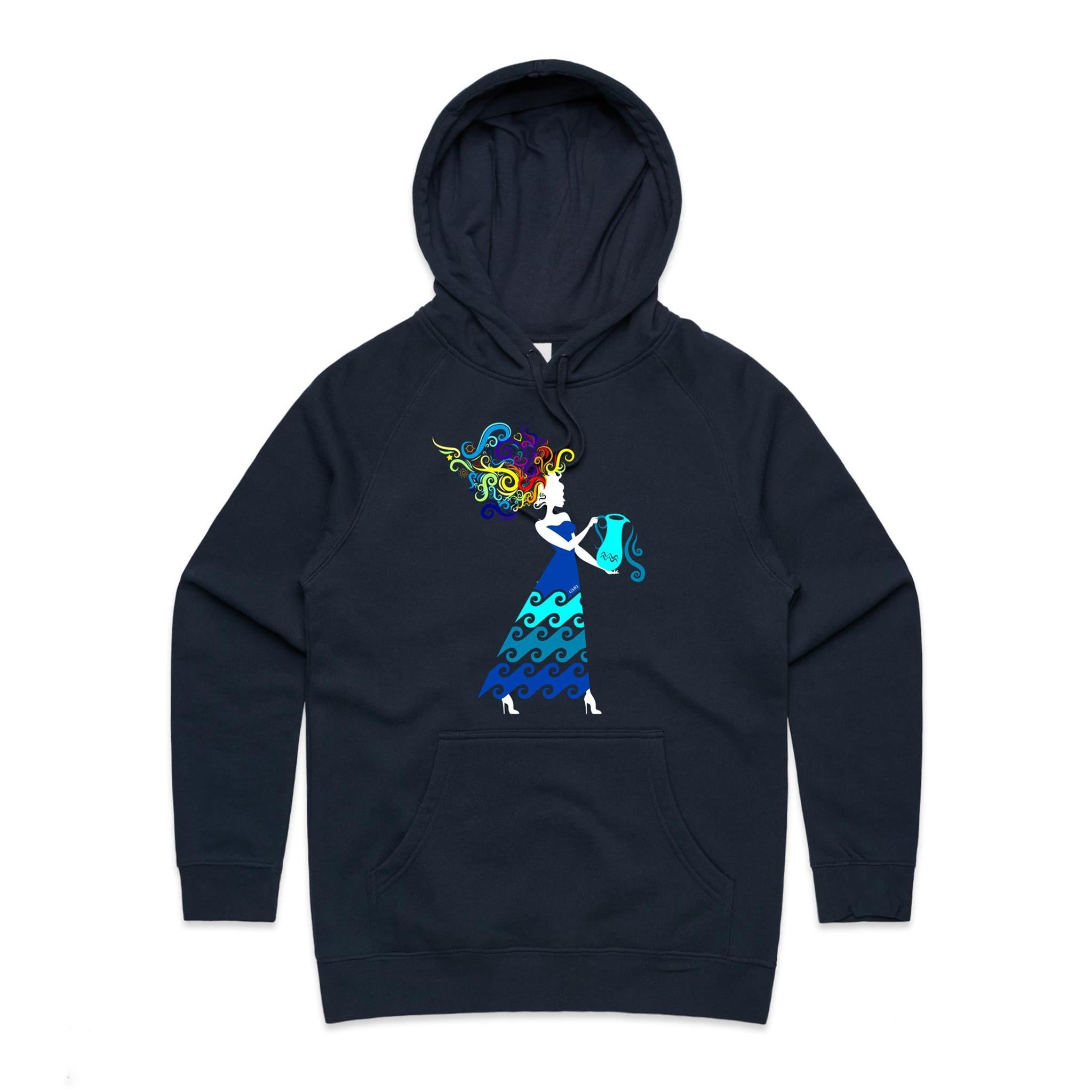 AQUARIUS Hoodie Front Print