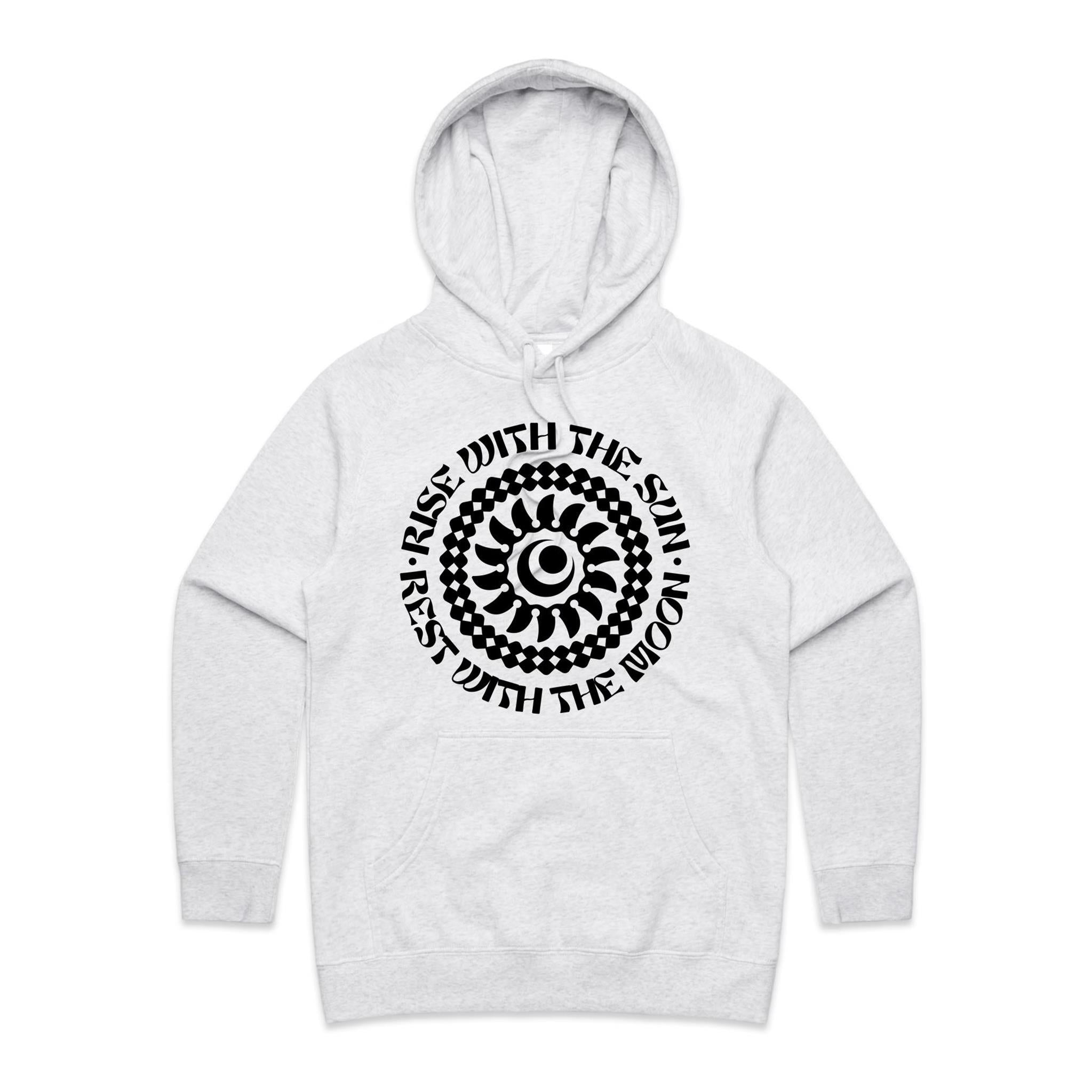 RISE WITH THE SUN Hoodie Front Print