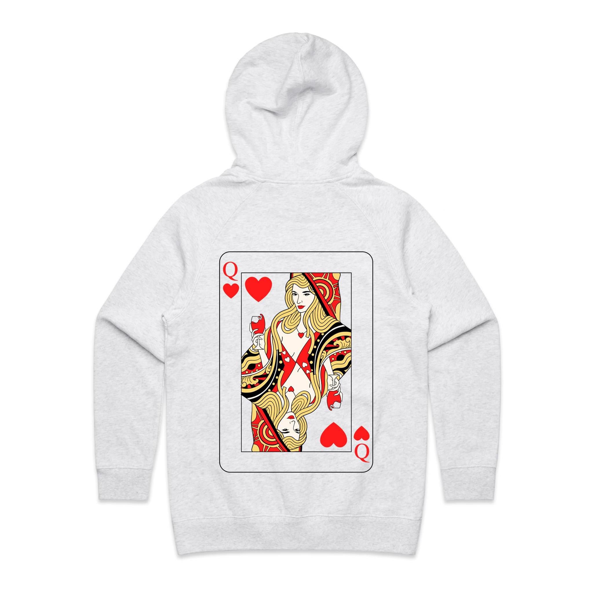 QUEEN OF HEARTS Hoodie Back Print