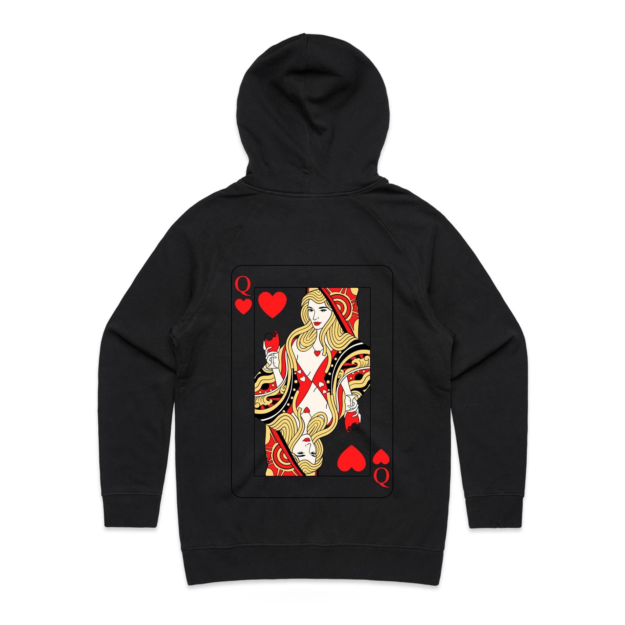 QUEEN OF HEARTS Hoodie Back Print