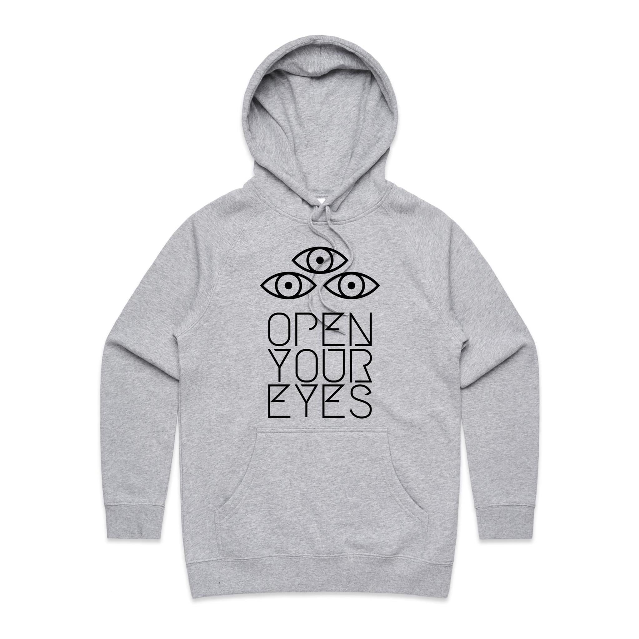 OPEN YOUR EYES Hoodie Front Print