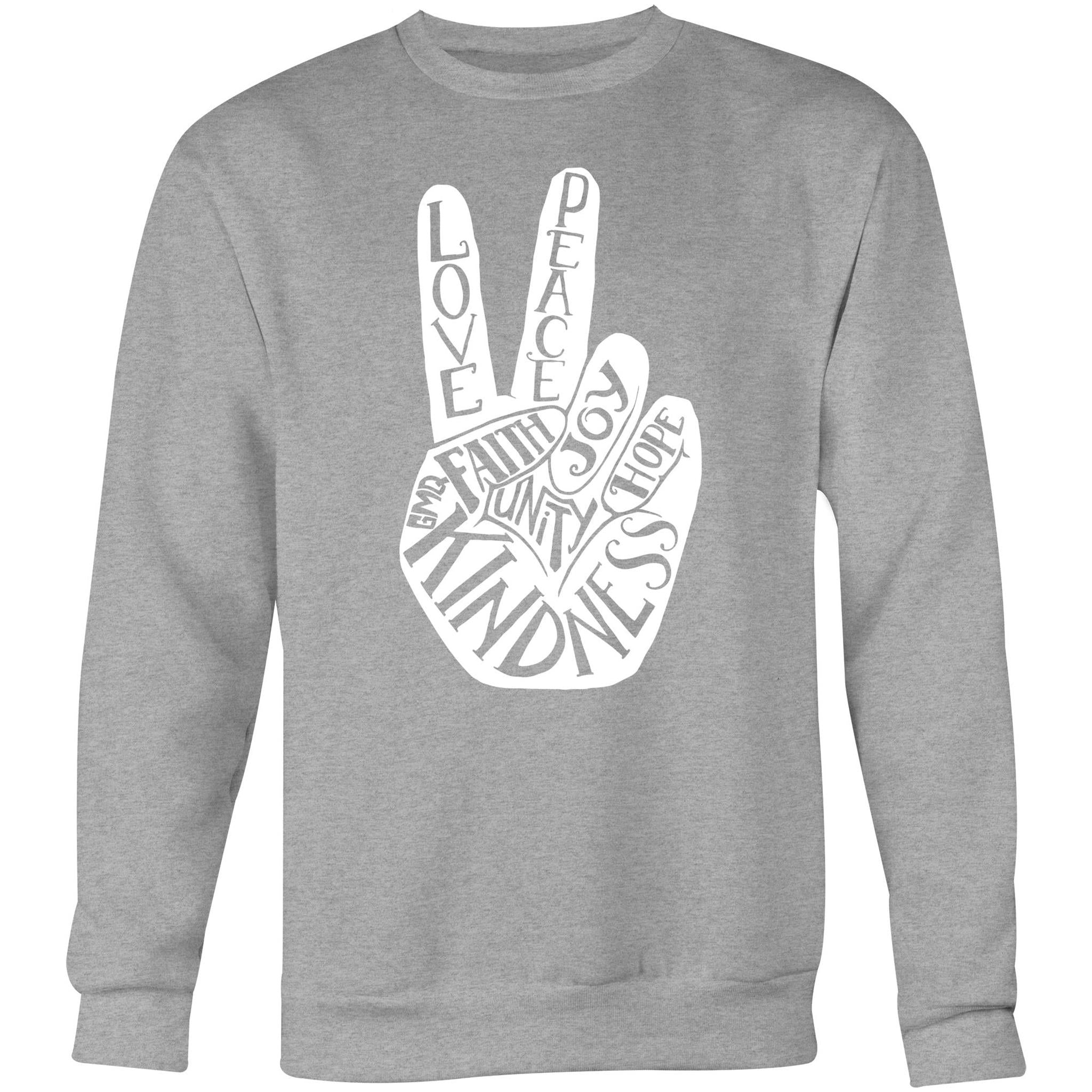 PEACE & LOVE Sweatshirt Front Print