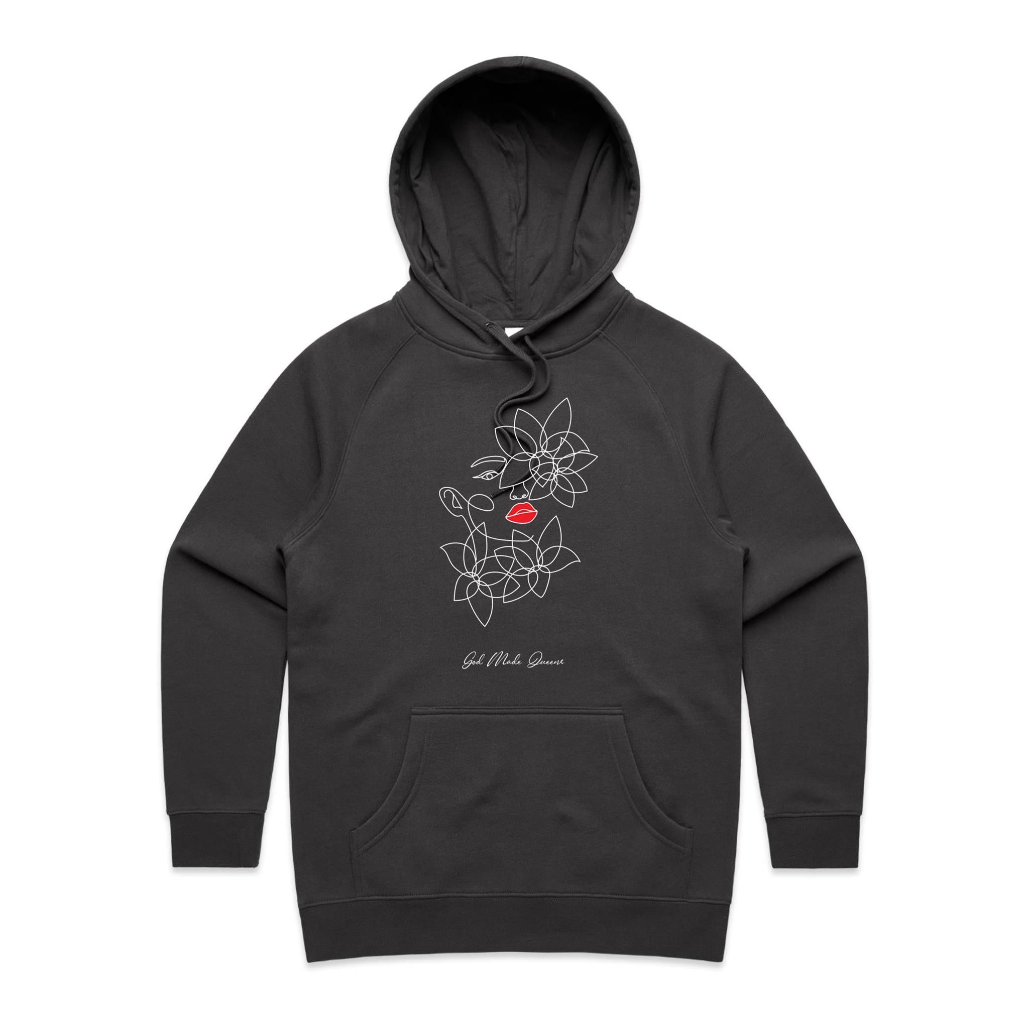 RED KISS Hoodie Front Print