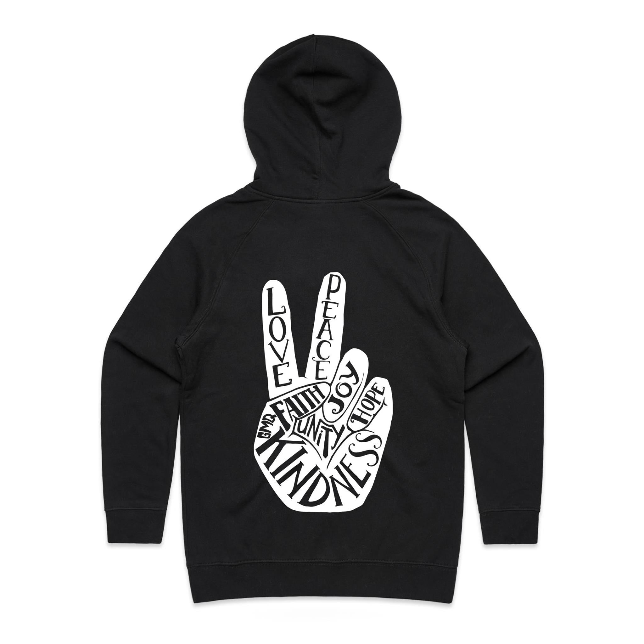 PEACE & LOVE Hoodie Back Print