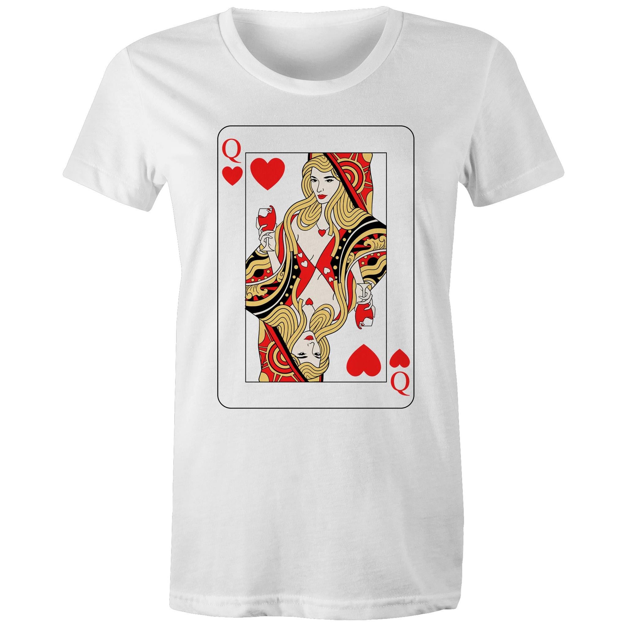 QUEEN OF HEARTS T-Shirt Front Print