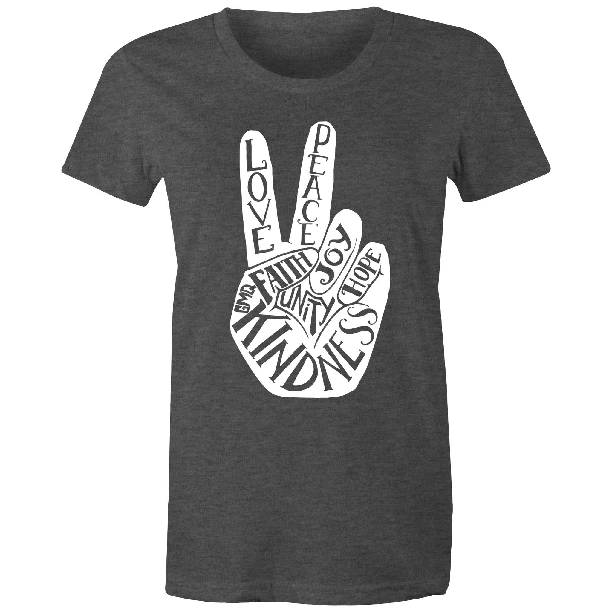 PEACE & LOVE T-Shirt Front Print