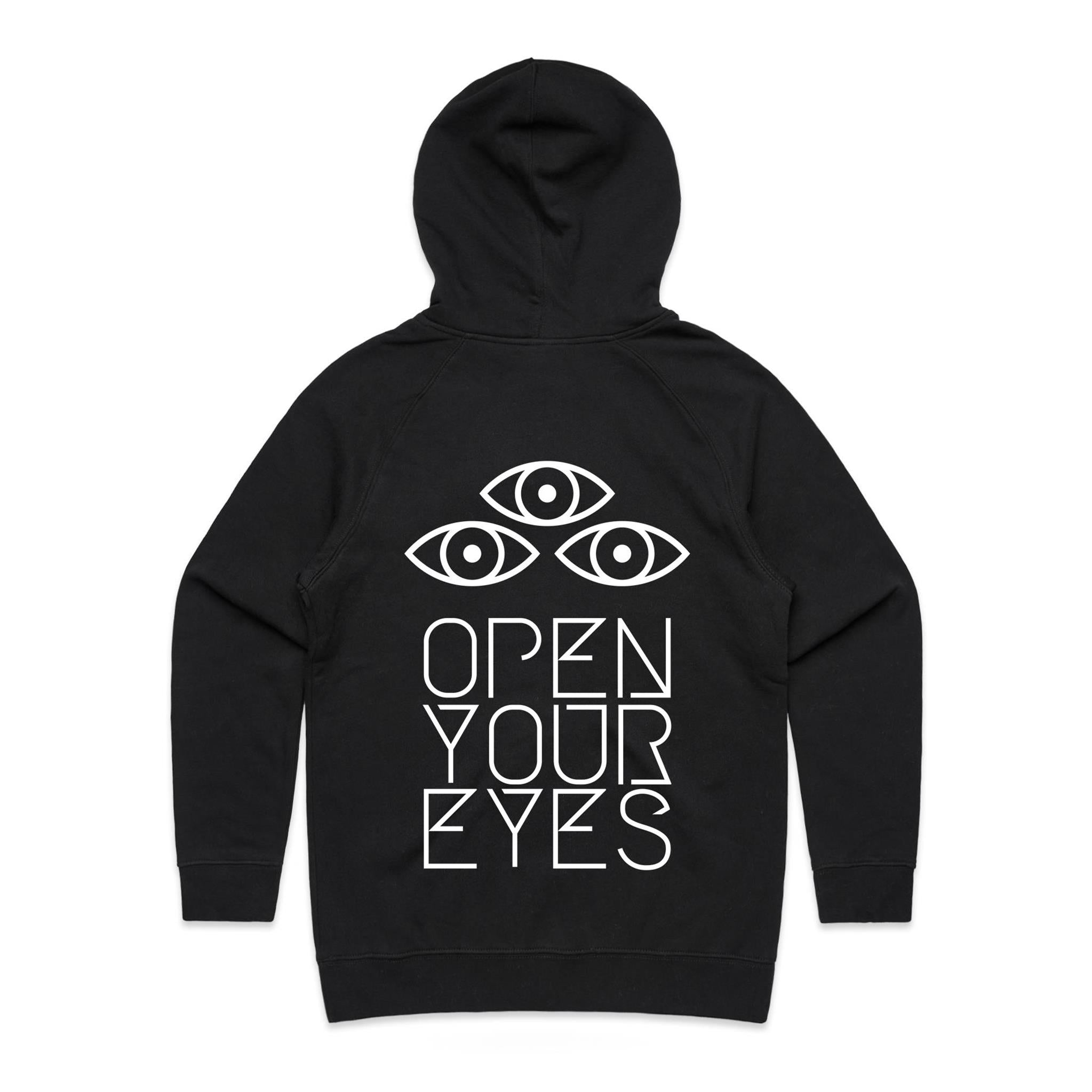 OPEN YOUR EYES Hoodie Back Print