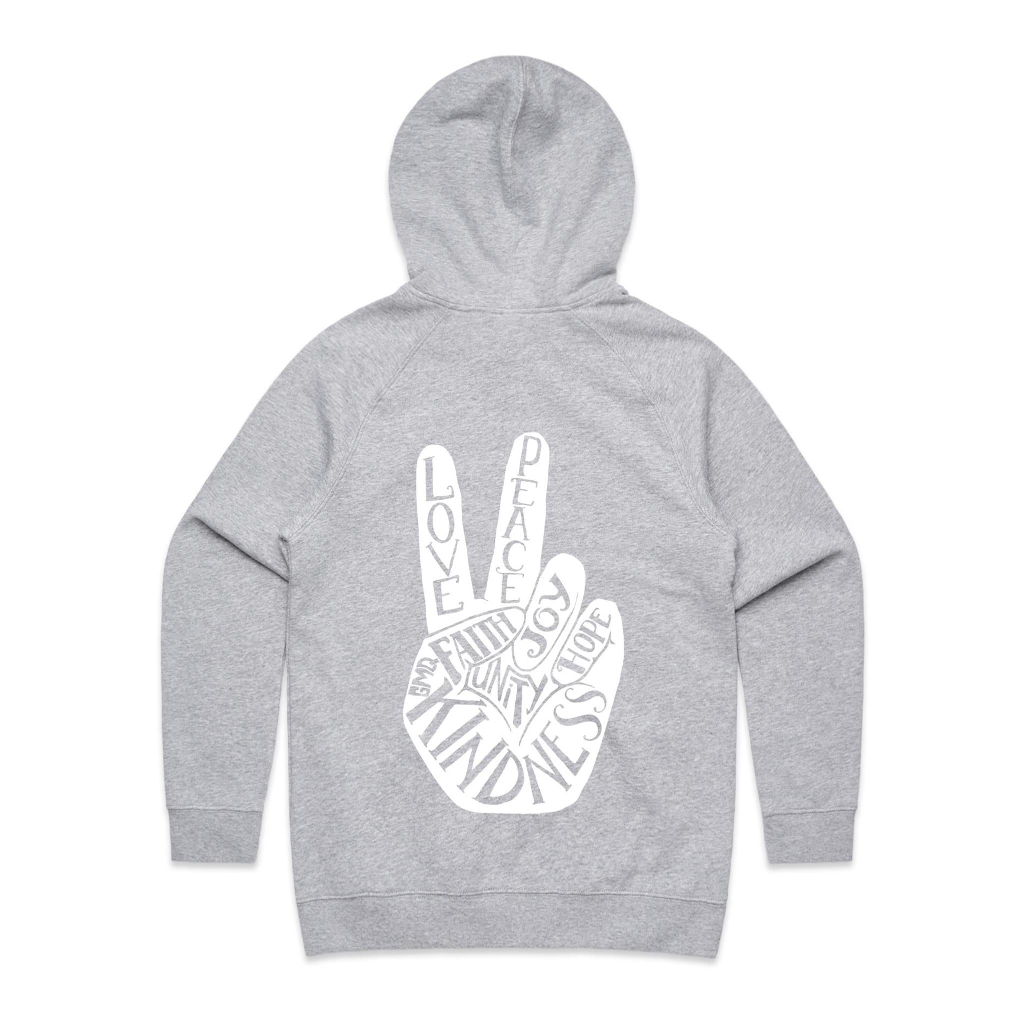 PEACE & LOVE Hoodie Back Print