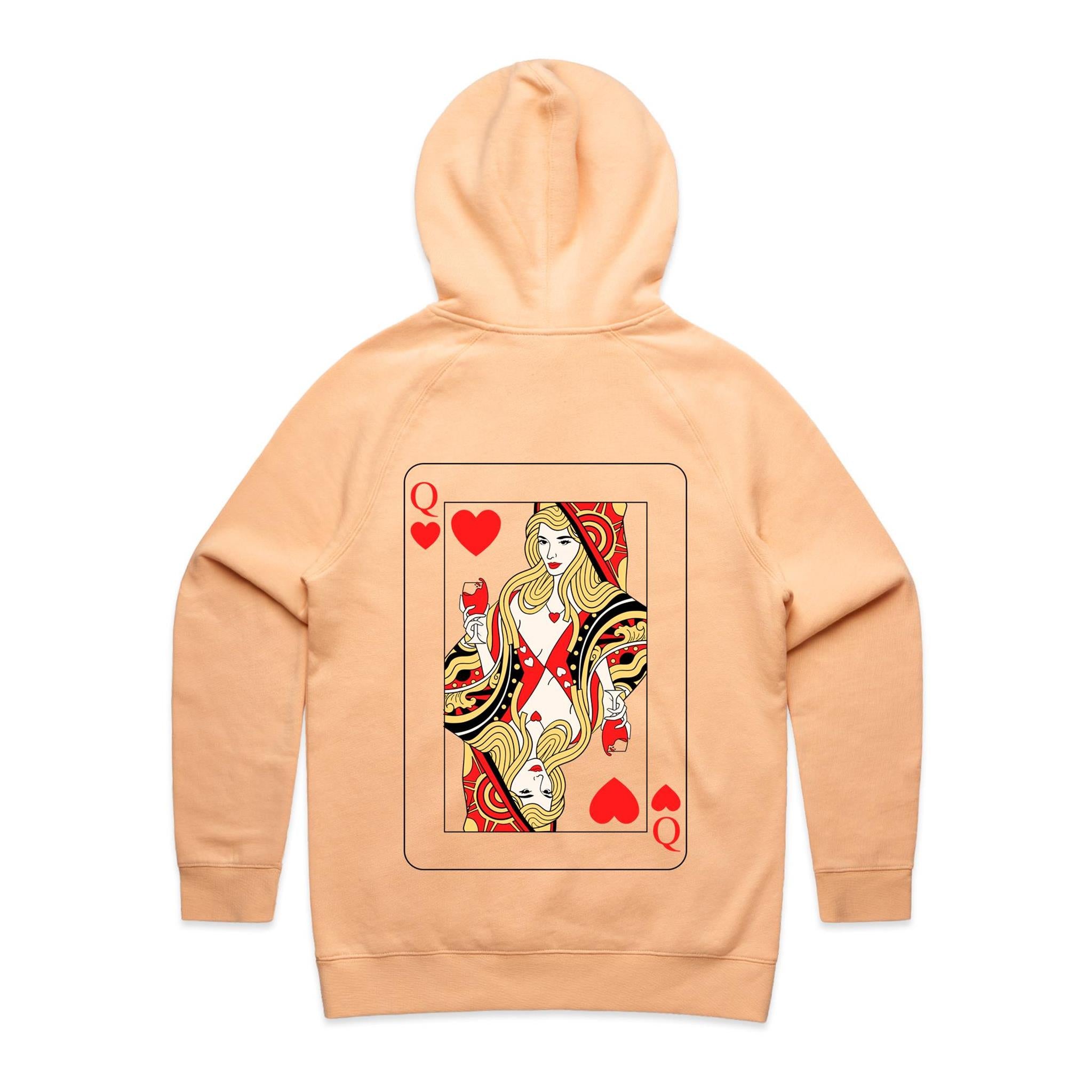 QUEEN OF HEARTS Hoodie Back Print