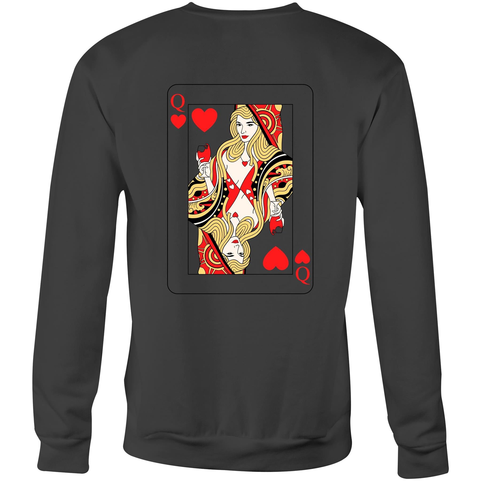 QUEEN OF HEARTS Sweatshirt Back Print