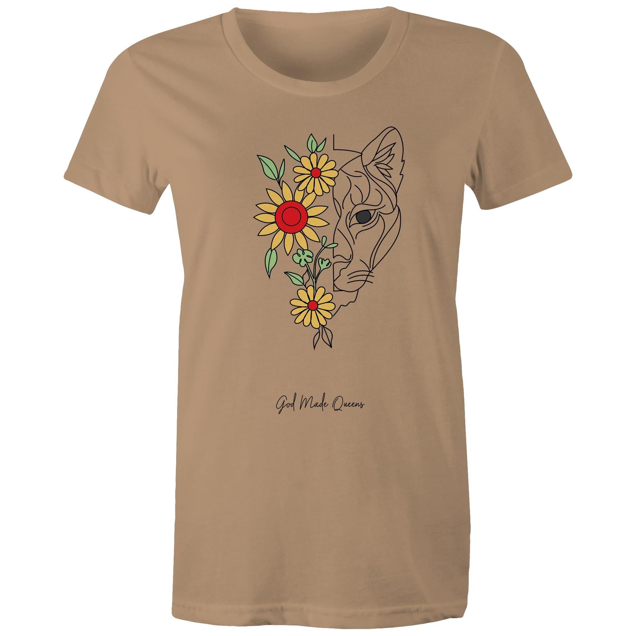 TIGER FLOWER T-Shirt Front Print