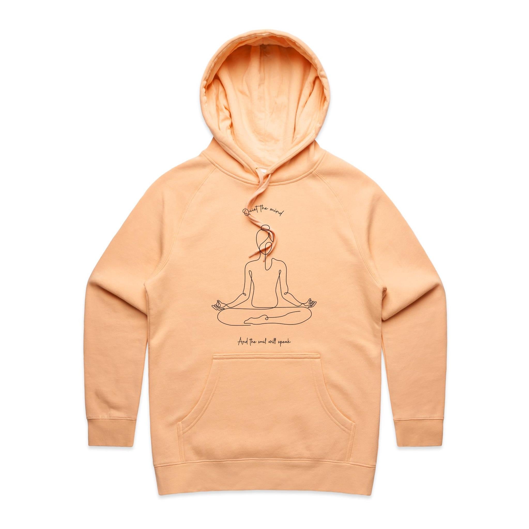 QUIET THE MIND Hoodie Front Print